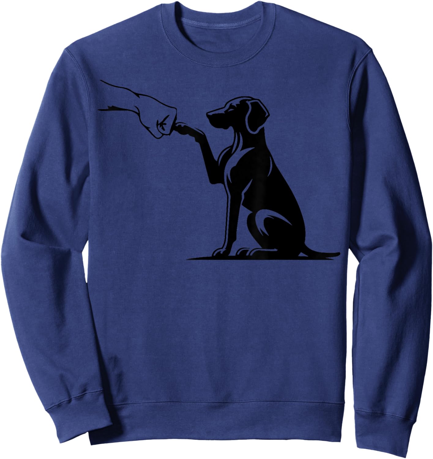 cute vizsla Dog with hand, vizsla mom Sweatshirt - Sweatshirt | Navy