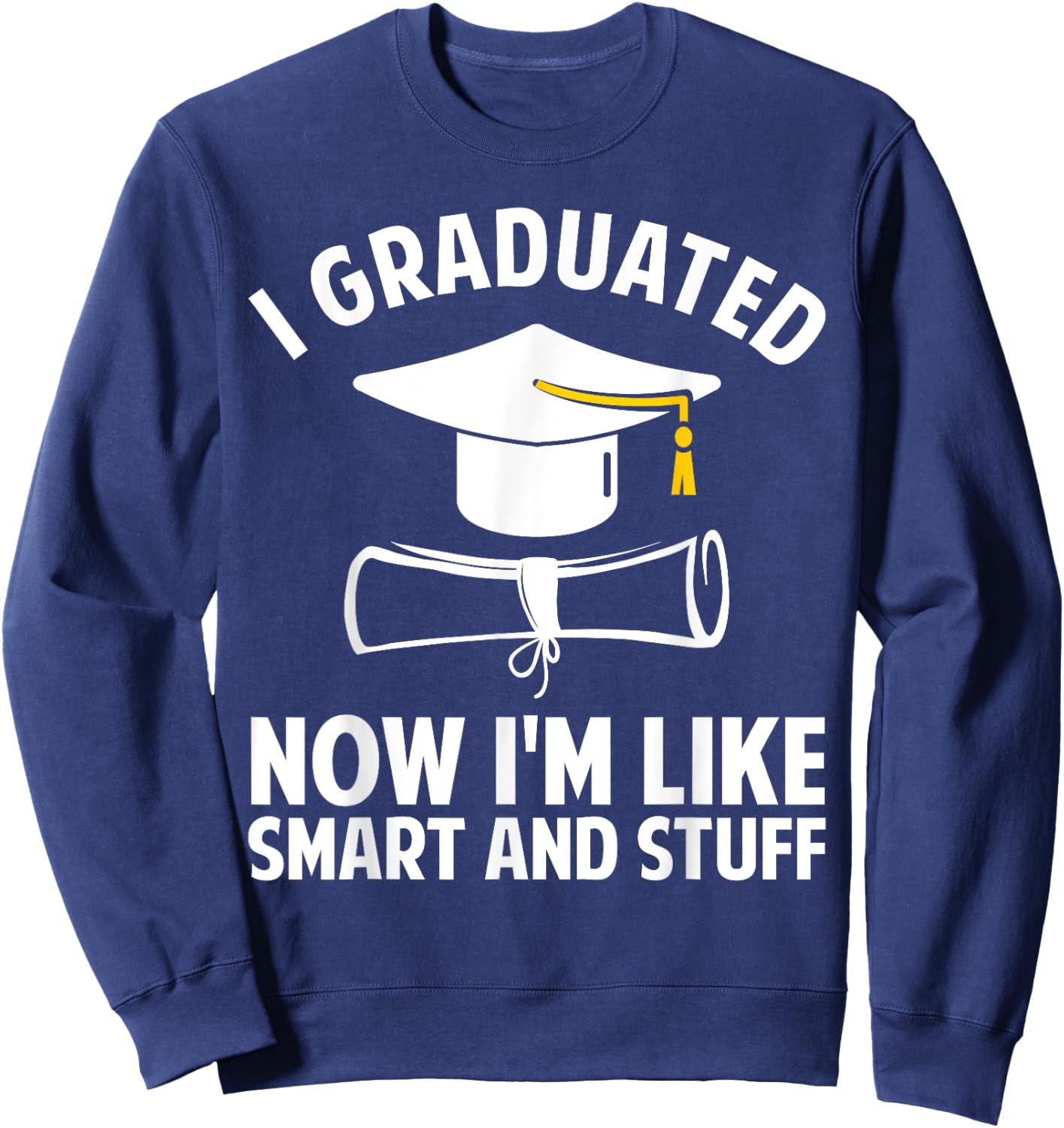 Funny Graduation Art Women Masters Degree Graduate Sweatshirt - Sweatshirt | Navy