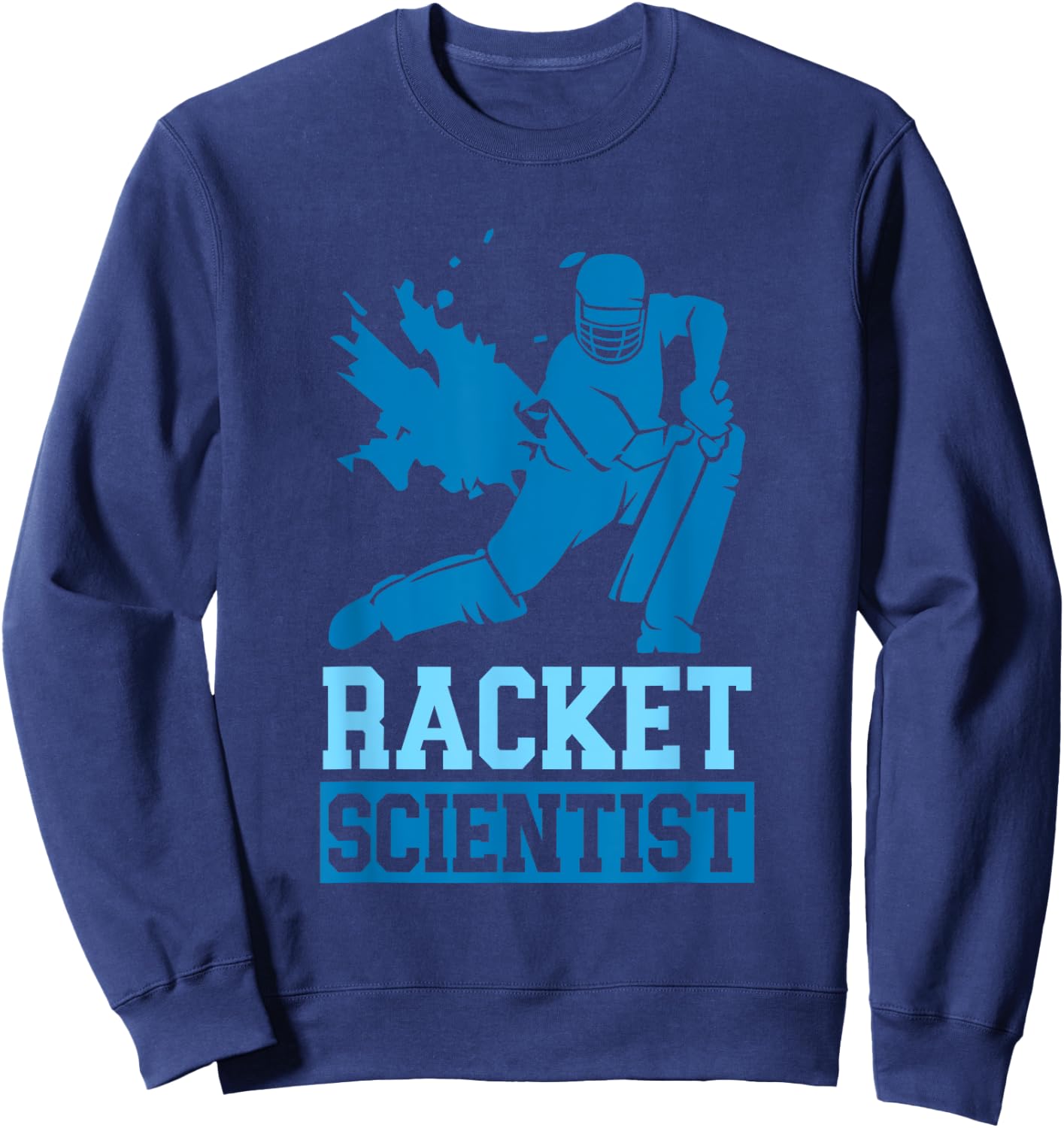 Cricket Sports Cricket Player Racket Scientist Sweatshirt - Sweatshirt | Navy