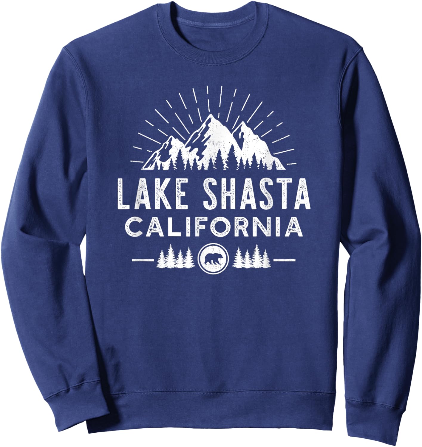 Lake Shasta California - Mountain Skiing Hiking Fishing Sweatshirt - Sweatshirt | Navy