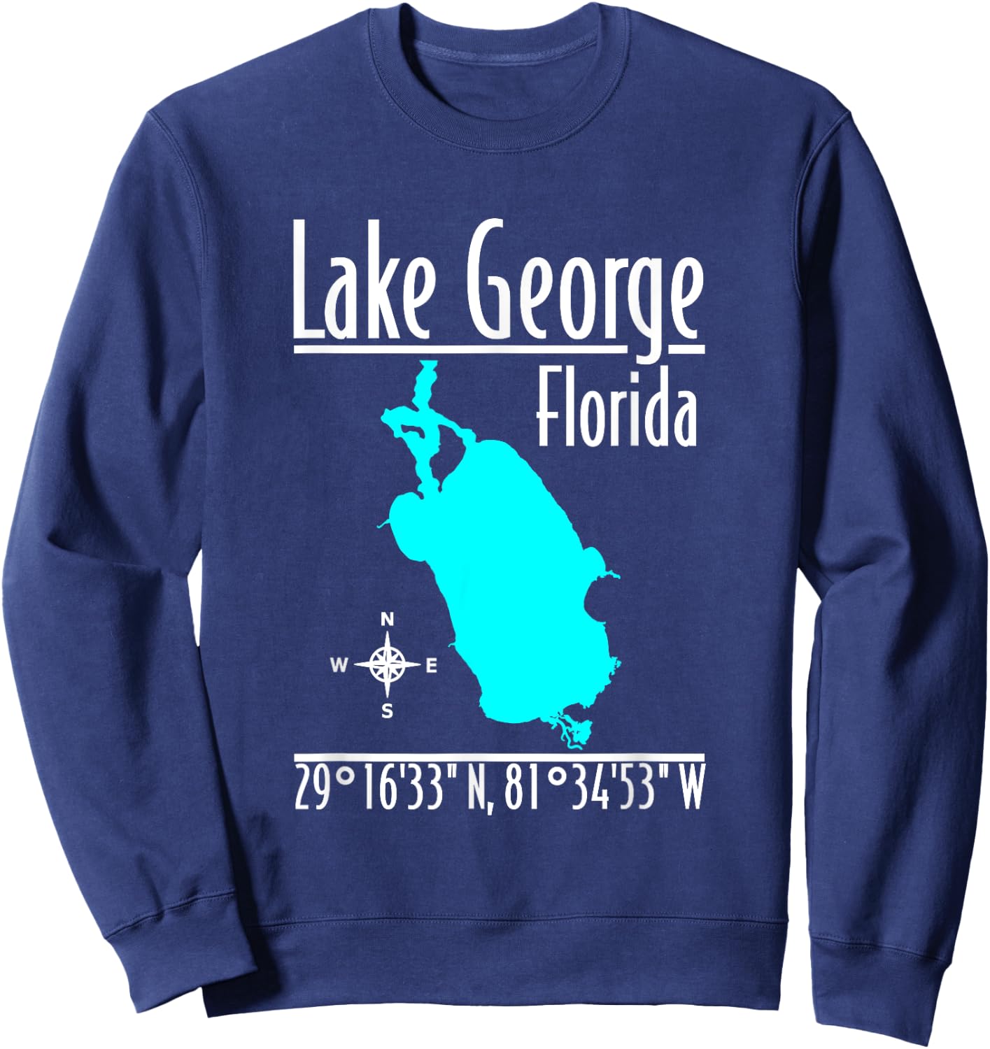 Modern Lake George - Florida Sweatshirt - Sweatshirt | Navy