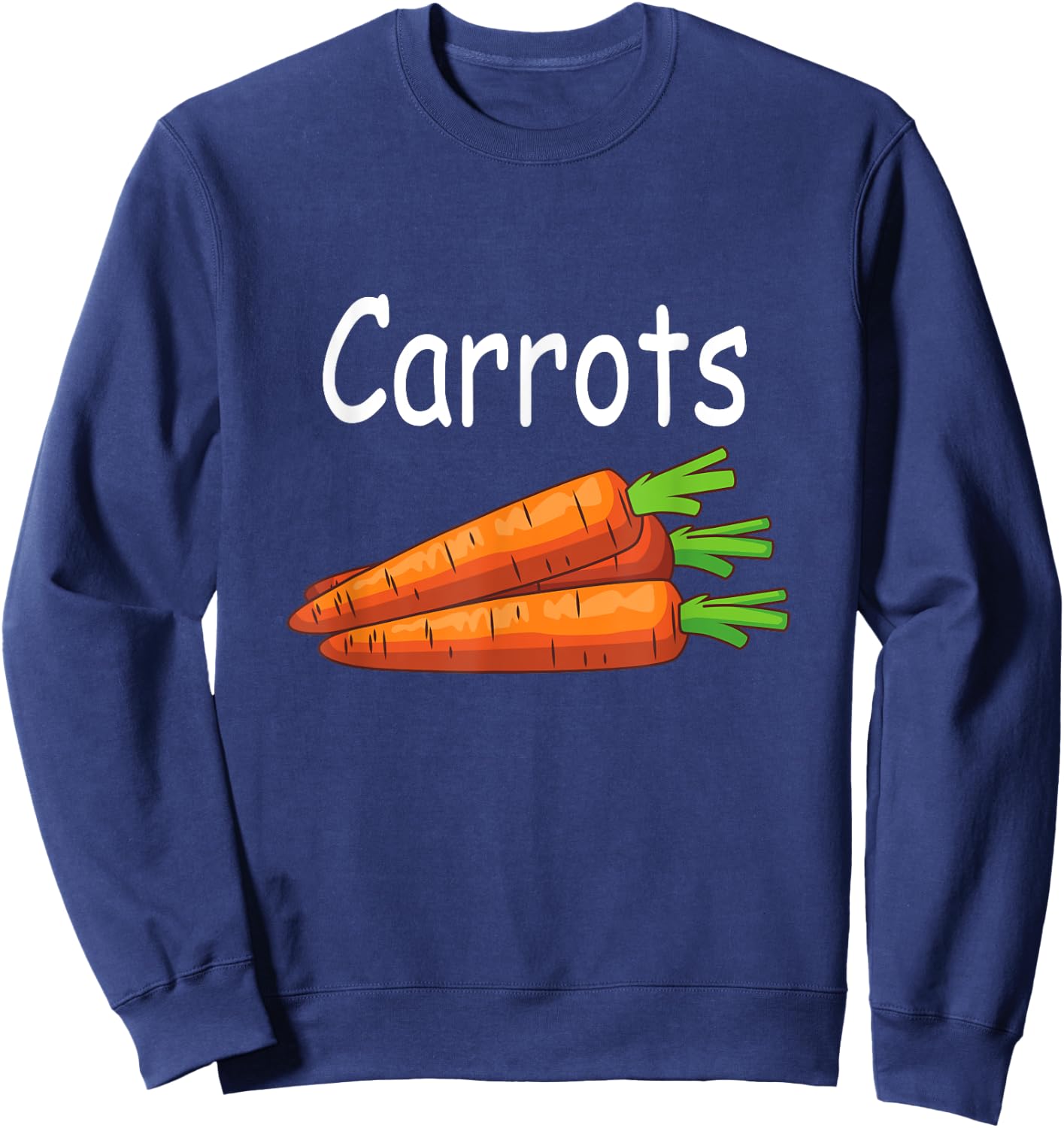 Funny Family Matching Halloween Costumes Peas and Carrots Sweatshirt - Sweatshirt | Navy