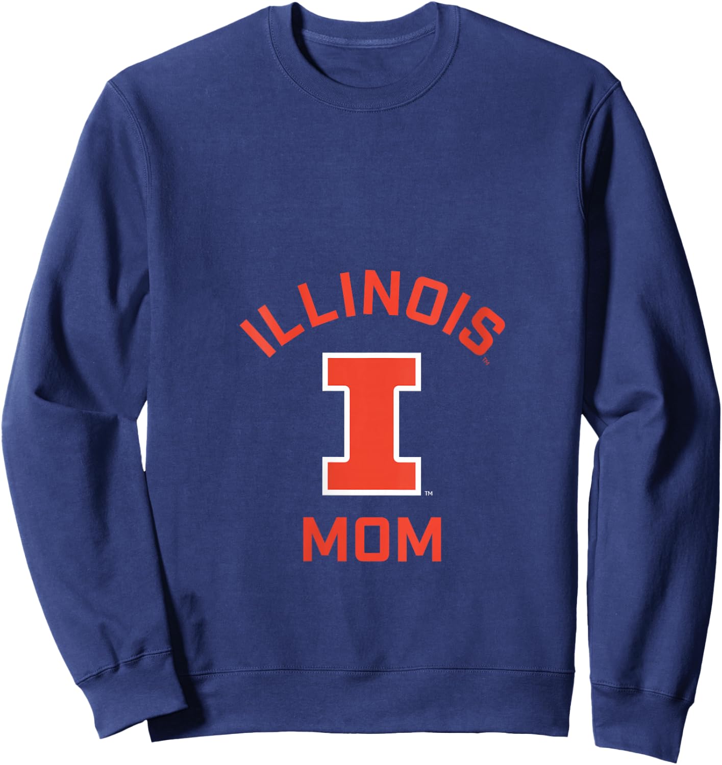 Women's University of Illinois Fighting Illini Arched Mom V-Neck Sweatshirt - Sweatshirt | Navy