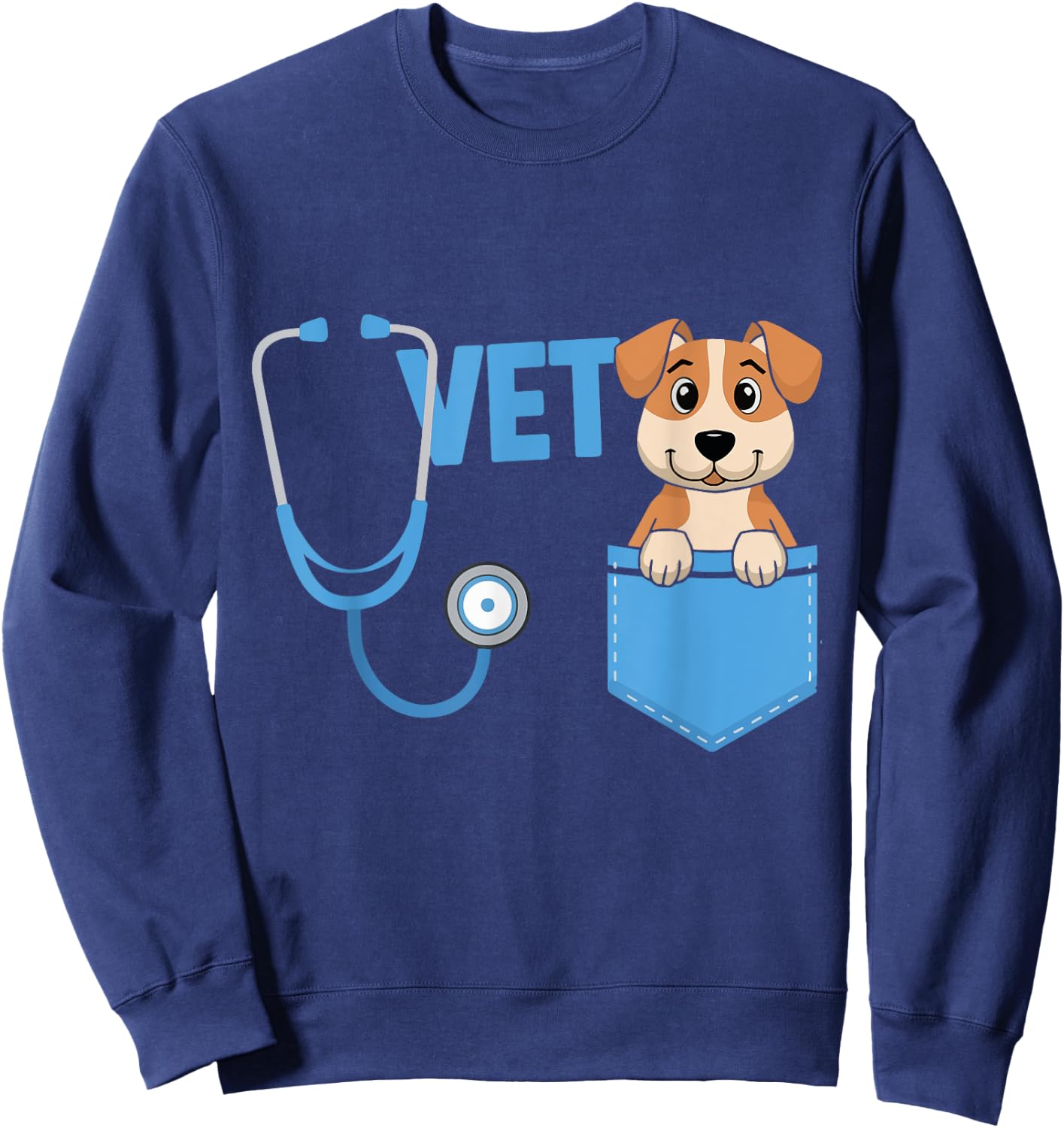 Funny Veterinarian Costume Halloween Animal Pet Doctor Sweatshirt - Sweatshirt | Navy