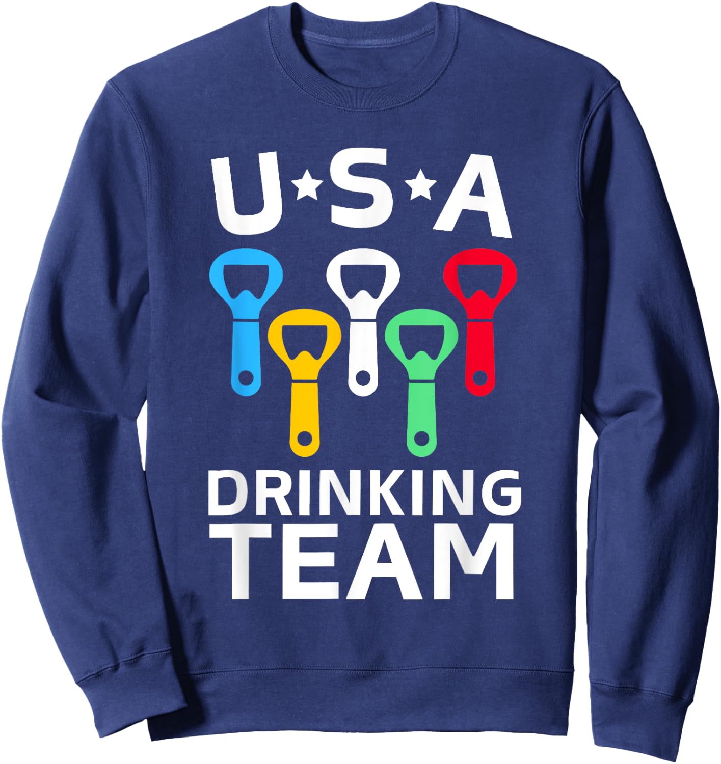 Funny USA Drinking Team Beer Party USA Drinking Team Sweatshirt - Sweatshirt | Navy