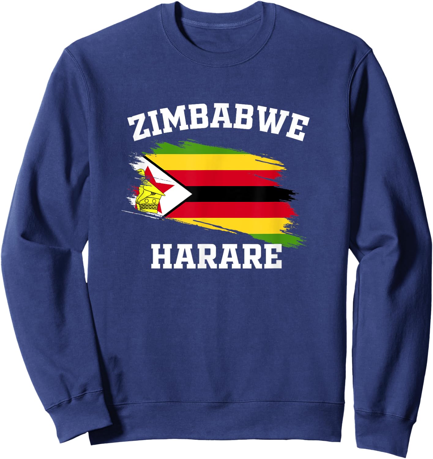 Zimbabwe Flag Harare Vacation Athletes Africa Souvenirs Sweatshirt - Sweatshirt | Navy