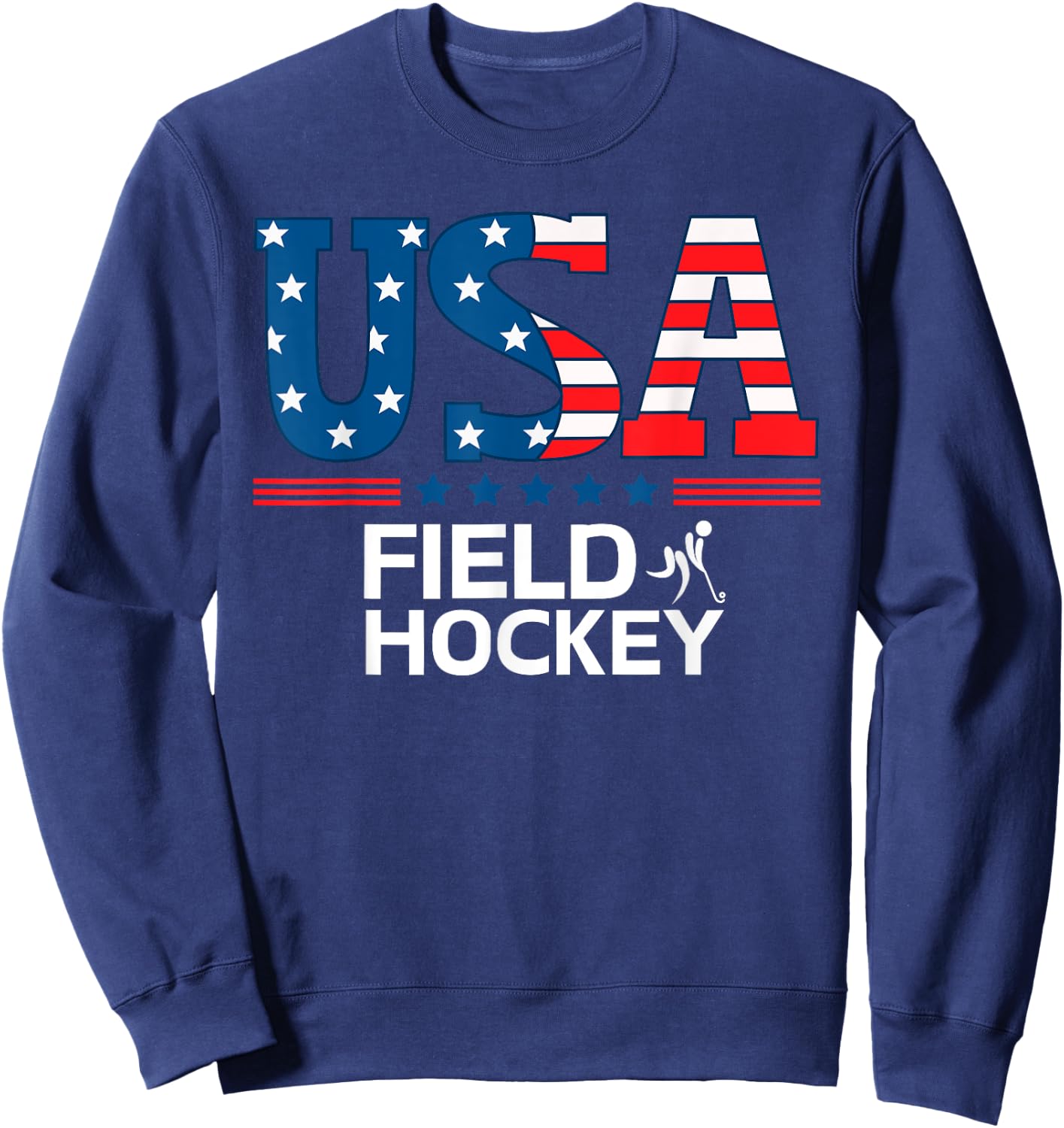 United States Flag Field Hockey USA Team Sport Field Hockey Sweatshirt - Sweatshirt | Navy