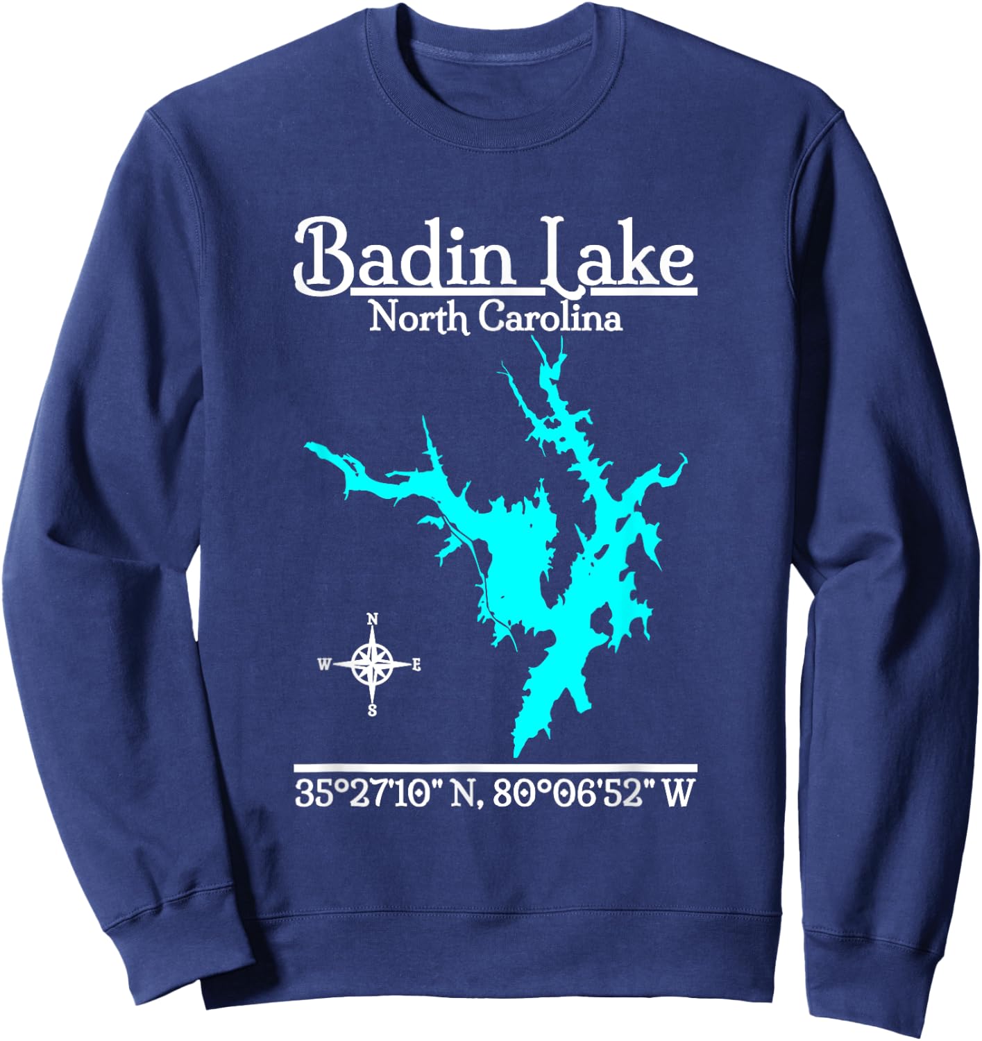 Badin lake - North Carolina Sweatshirt - Sweatshirt | Navy