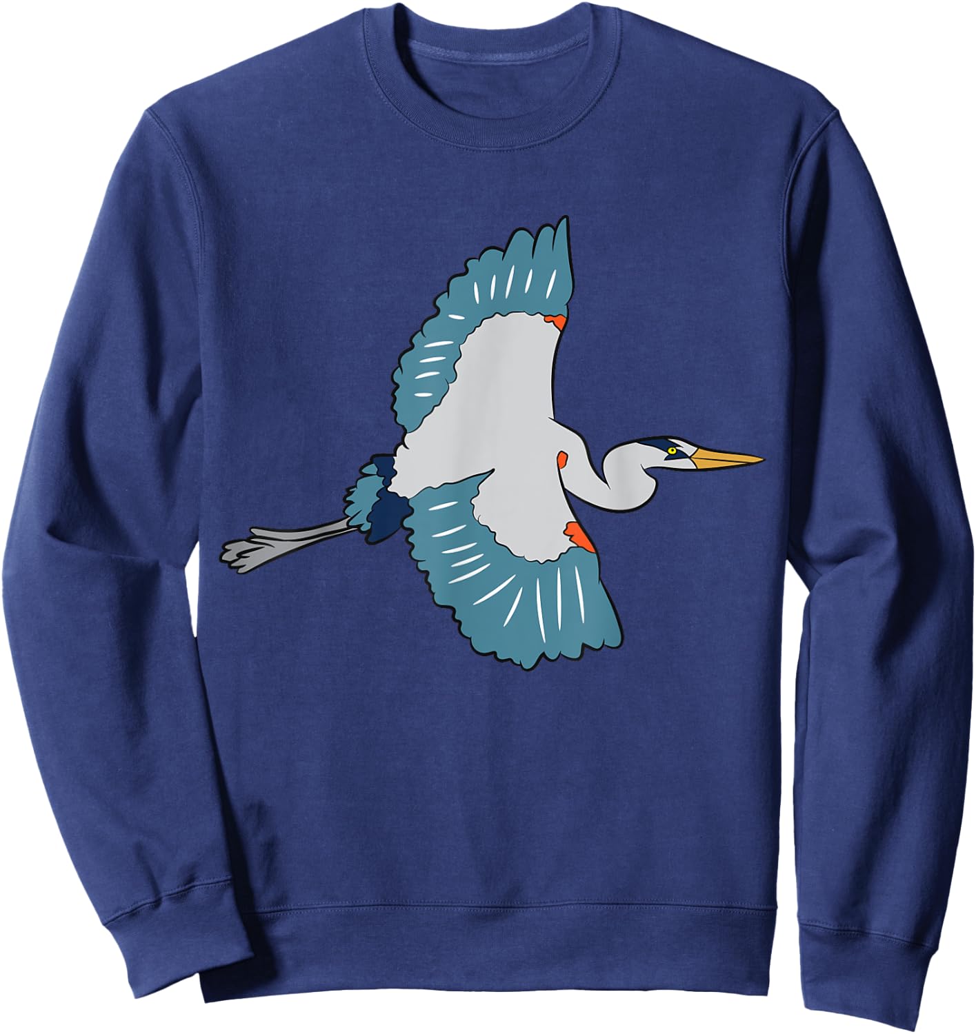 Great Blue Heron Bird Love Heron Birds Sweatshirt - Sweatshirt | Navy