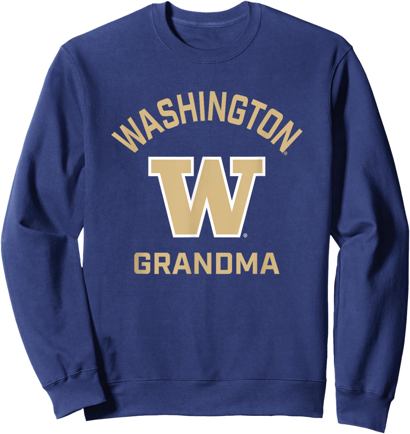 University of Washington Huskies Arched Grandma Sweatshirt - Sweatshirt | Navy