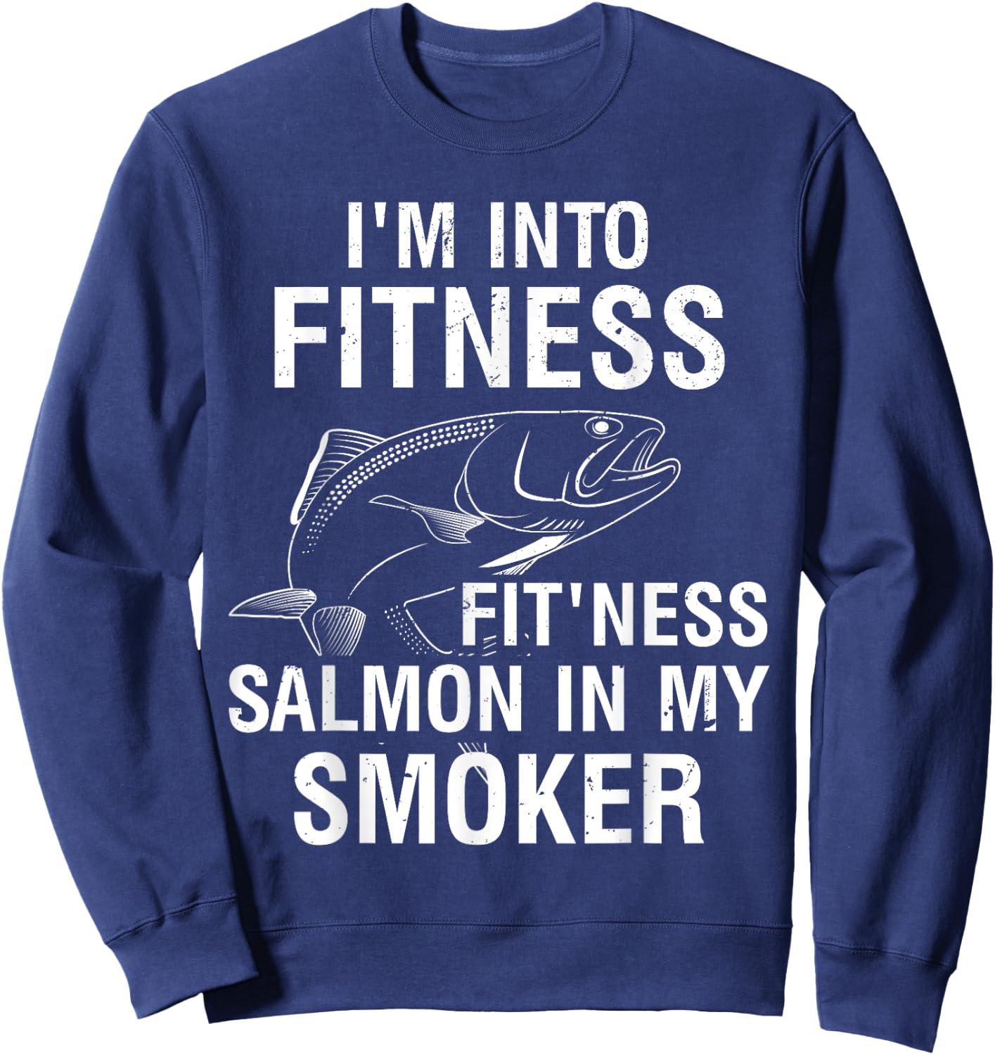 King Salmon Fishing fisherman Sweatshirt - Sweatshirt | Navy