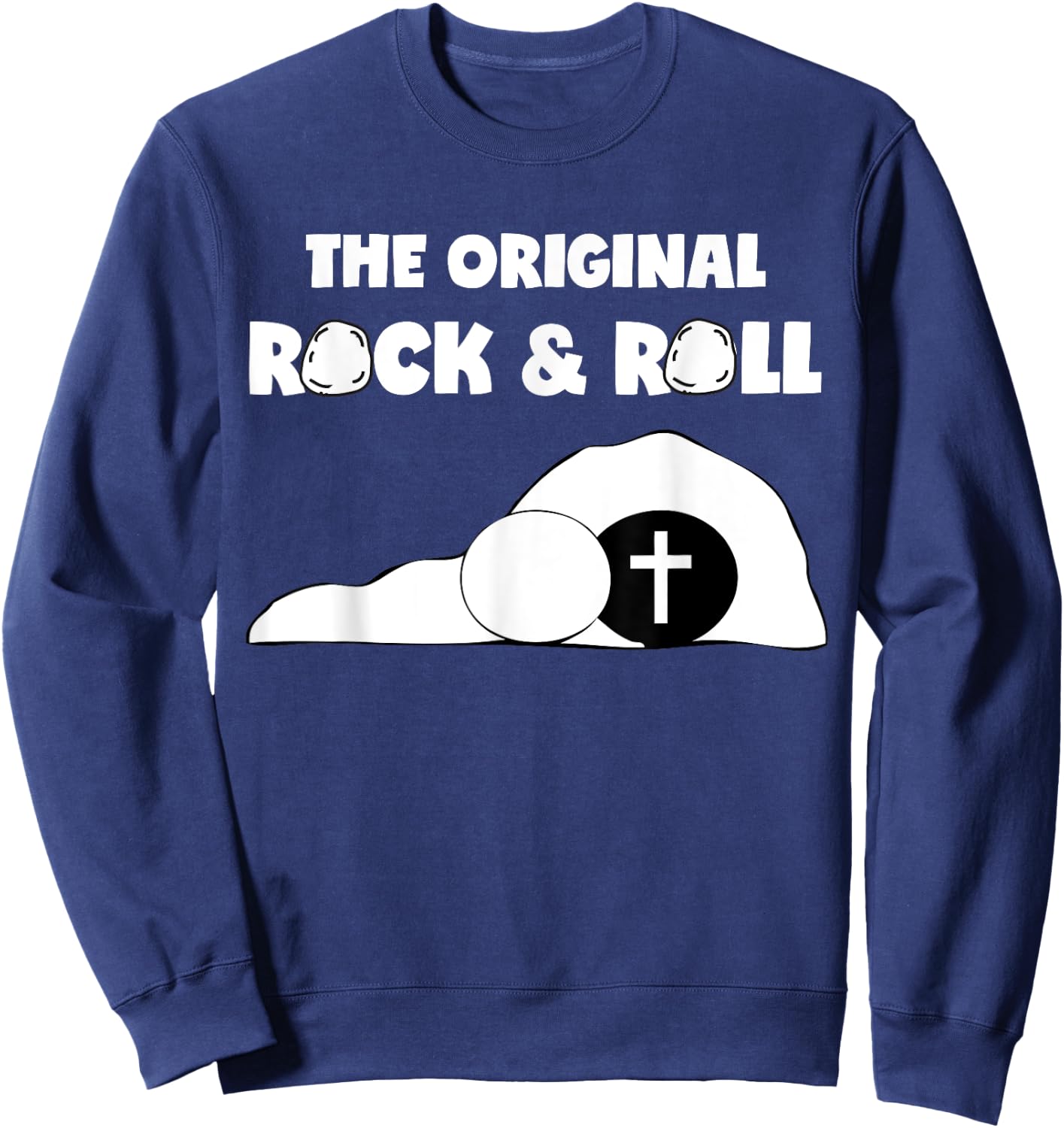 Easter T Shirt Men Women Kids The Original Rock Roll Sweatshirt - Sweatshirt | Navy