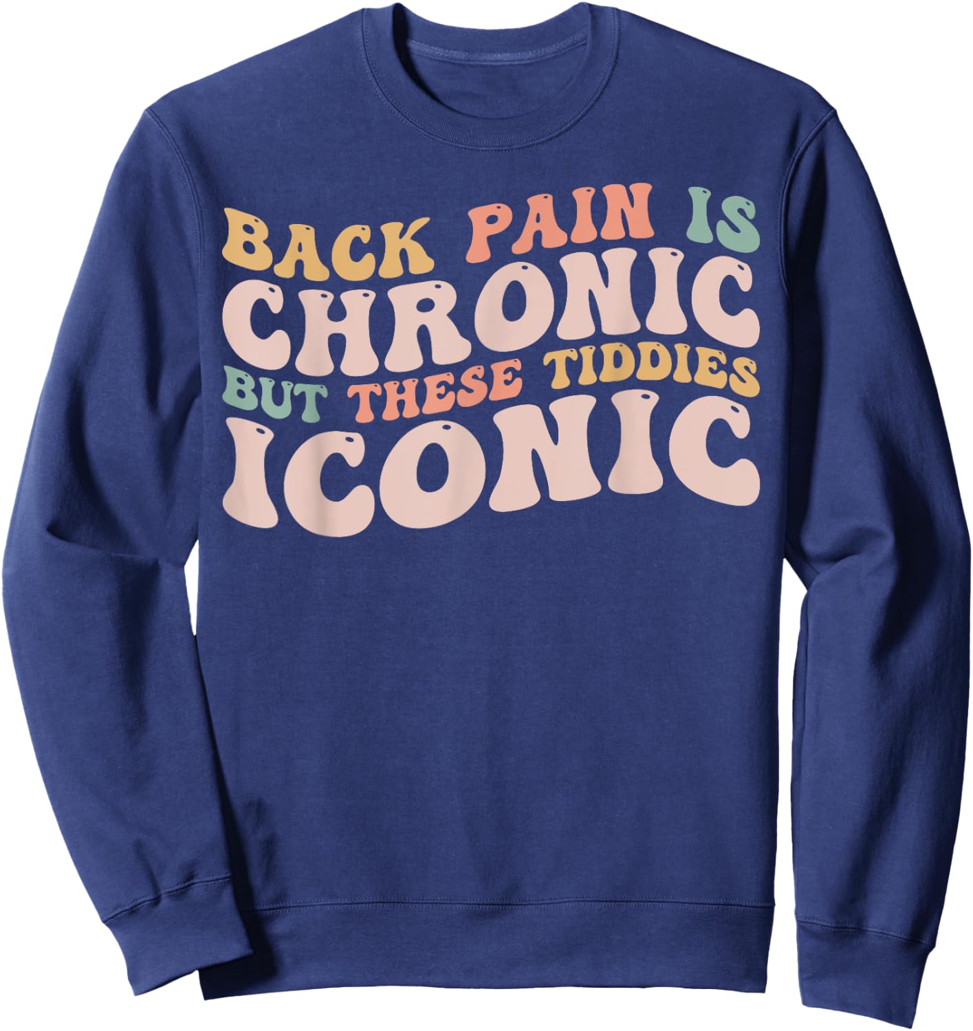 Big Boob Humor Iconic Funny Inappropriate Embarrassing Sweatshirt - Sweatshirt | Navy
