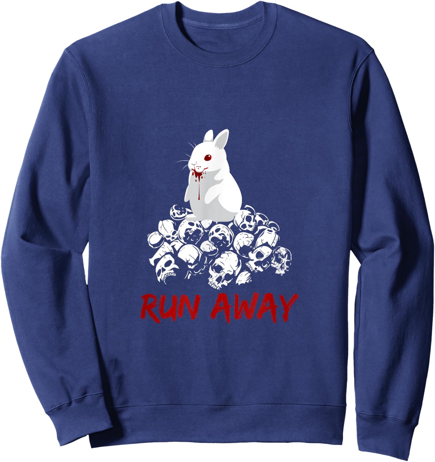 Run Away Bunny Funny Design Sweatshirt - Sweatshirt | Navy