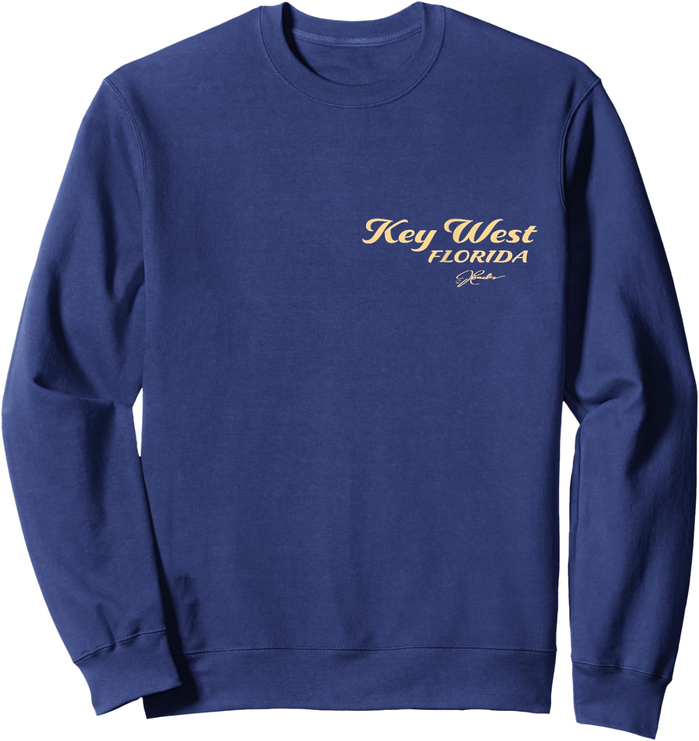 Key West, Florida, Palm Tree (2-Sided) Sweatshirt - Sweatshirt | Navy
