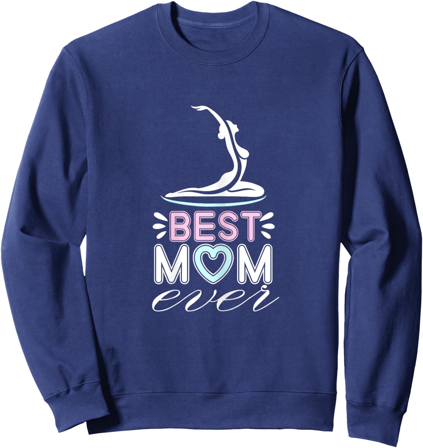 Delightful Yoga Mothers Quote Sweatshirt - Sweatshirt | Navy