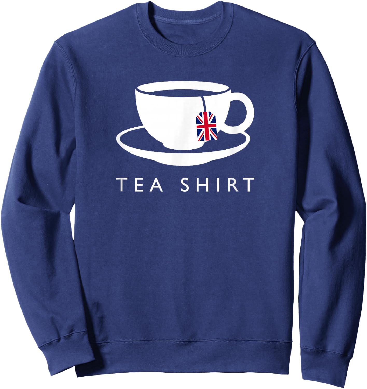 I Love English Tea UK Flag Sweatshirt - Sweatshirt | Navy