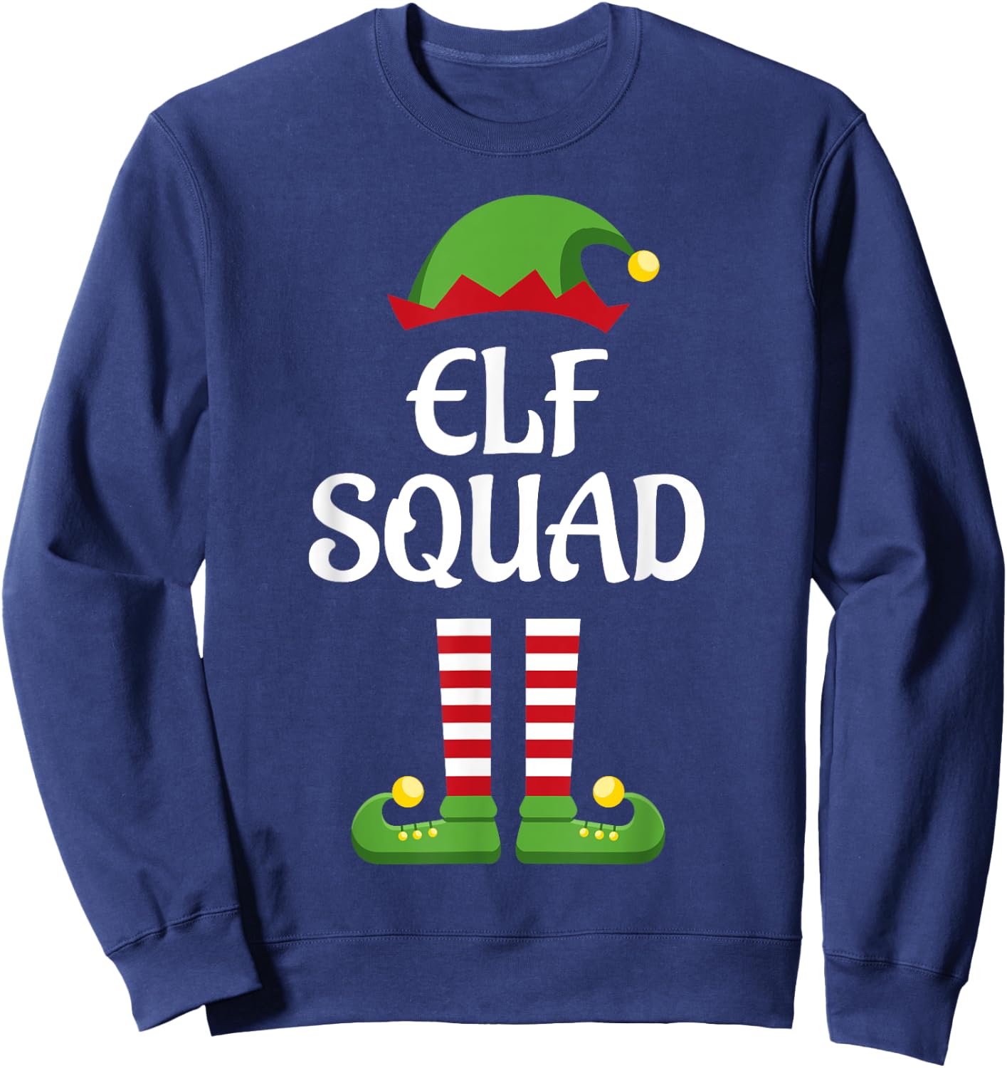 Elf Squad Family Matching Group Christmas Sweatshirt - Sweatshirt | Navy