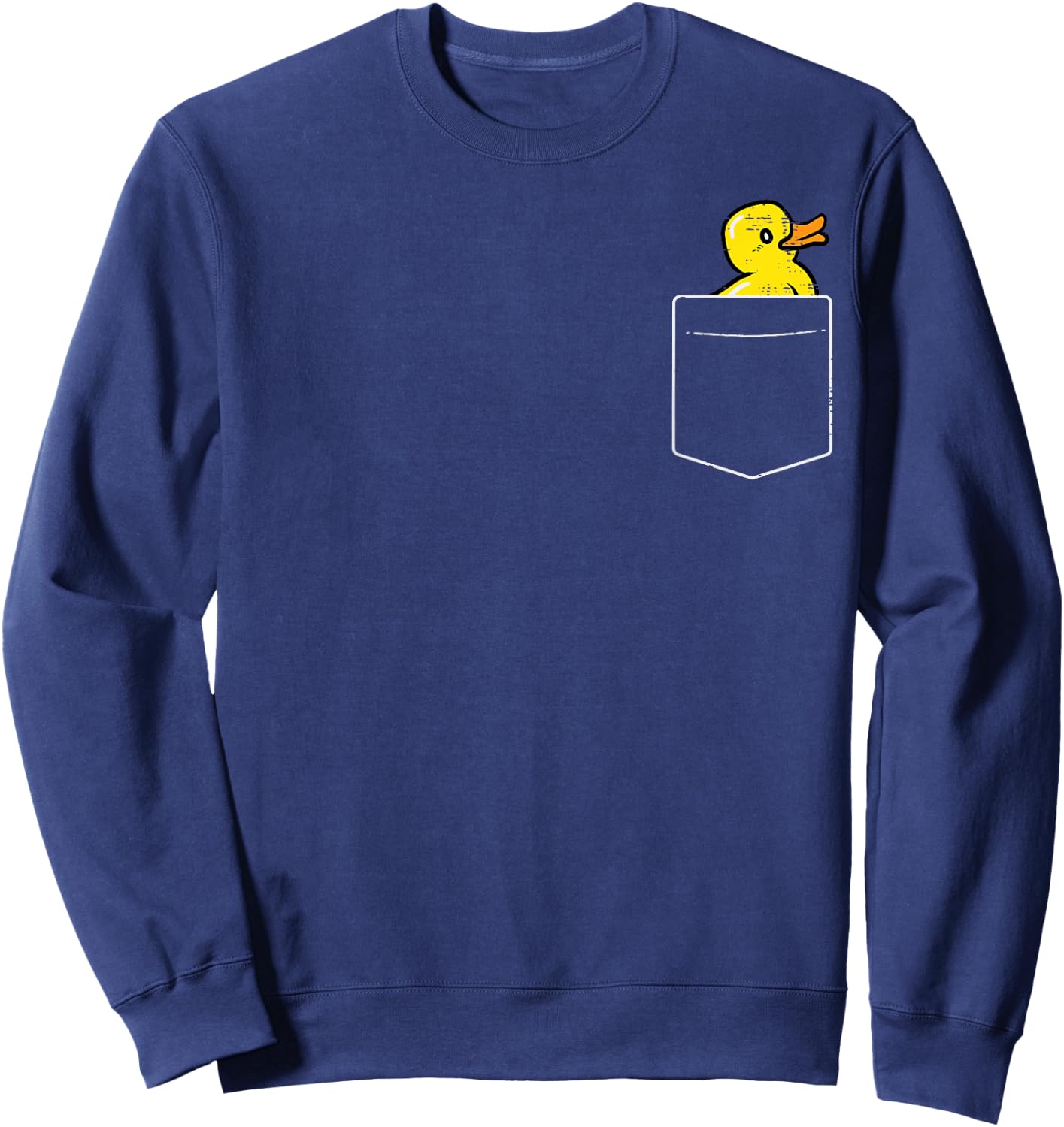 Duck Pocket Cute Rubber Ducky Men Women Boys Girls Kid Youth Sweatshirt - Sweatshirt | Navy