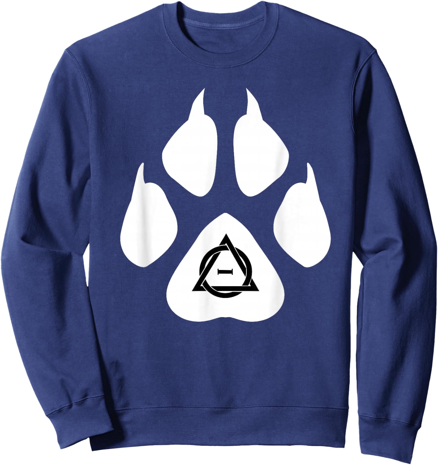 Therian Fox Paws Symbol Sign quadrobics otherkin Sweatshirt - Sweatshirt | Navy