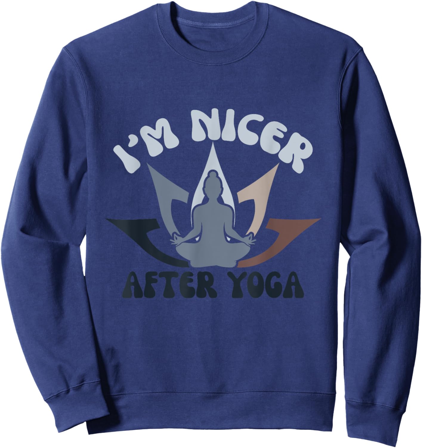I'm Nicer After Yoga Sweatshirt - Sweatshirt | Navy