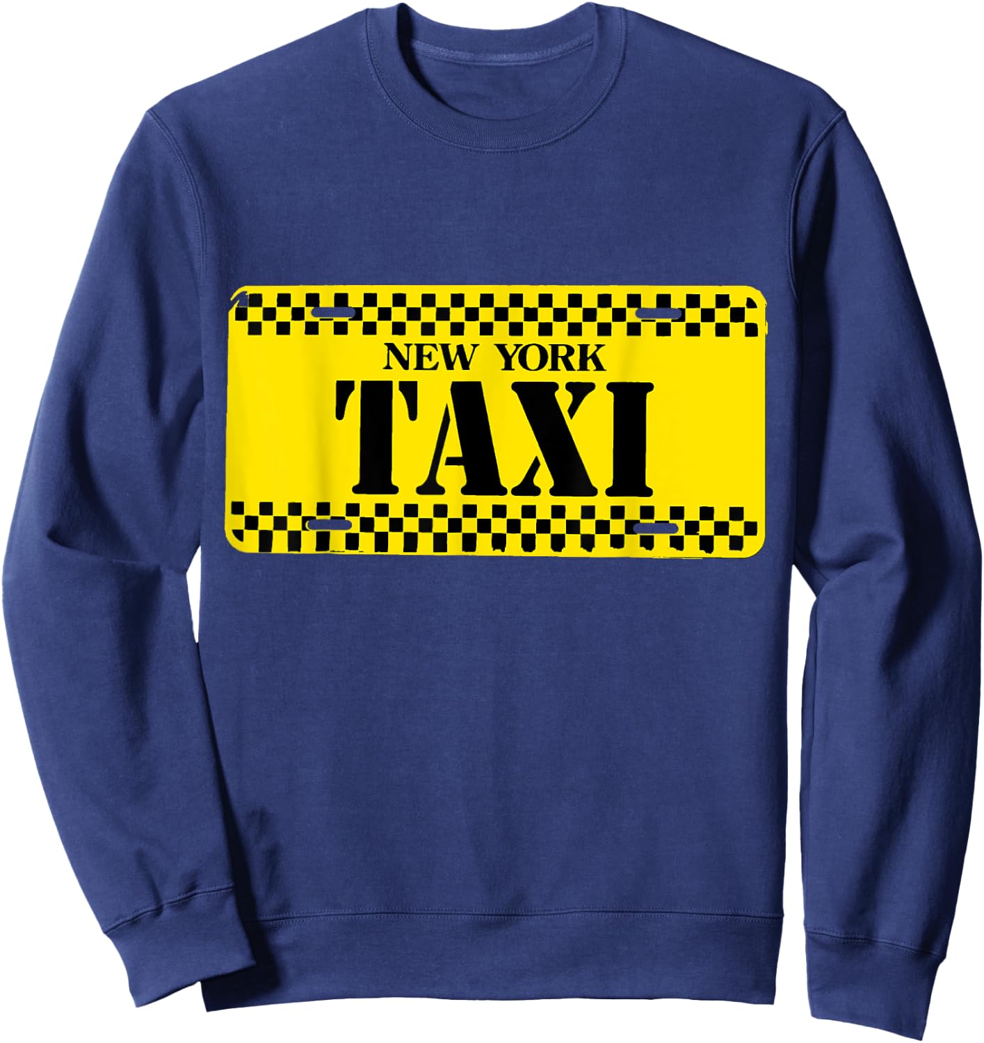 nyc taxi Costume Halloween yellow plate Sweatshirt - Sweatshirt | Navy