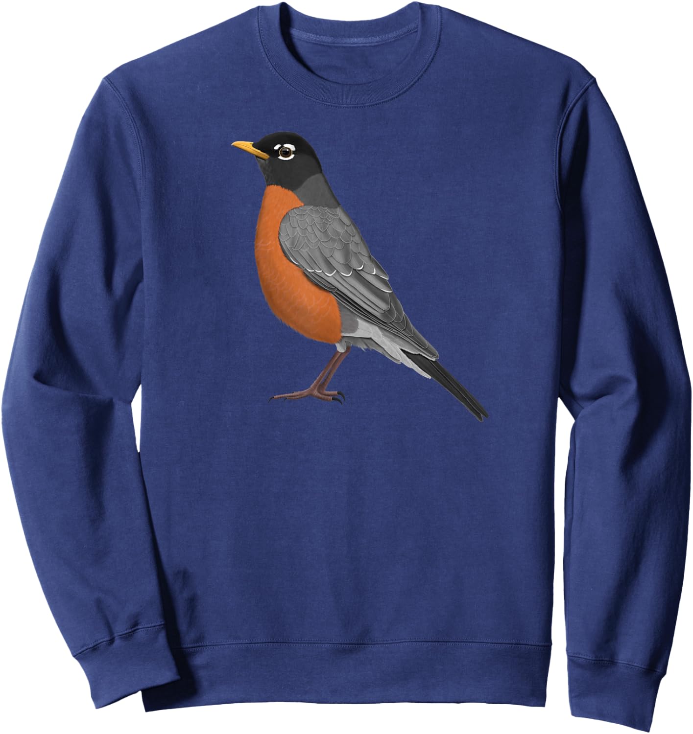 American Robin Bird Birder Birdlover Birdwatcher Animal Sweatshirt - Sweatshirt | Navy