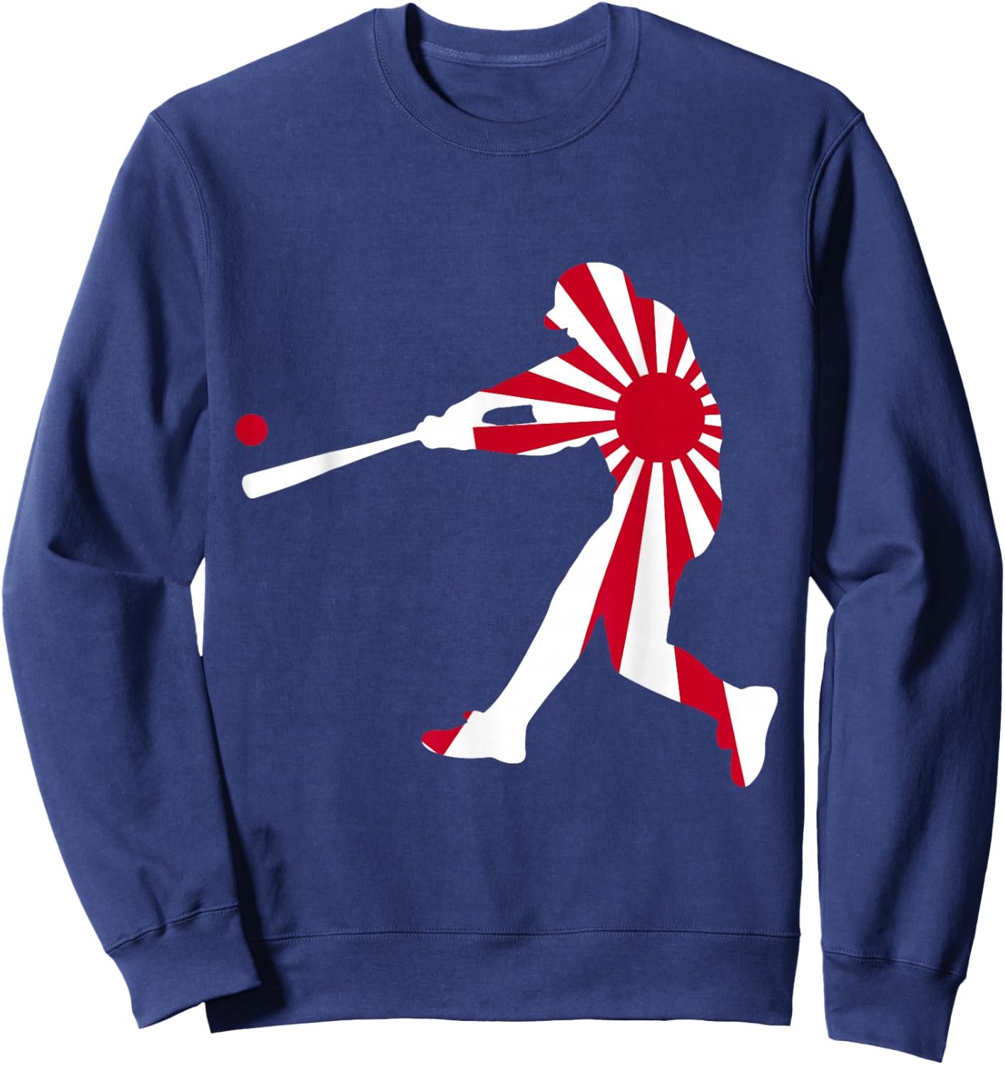 Japan Baseball JPN Batter Classic Batter Nippon Flag Jersey Sweatshirt - Sweatshirt | Navy