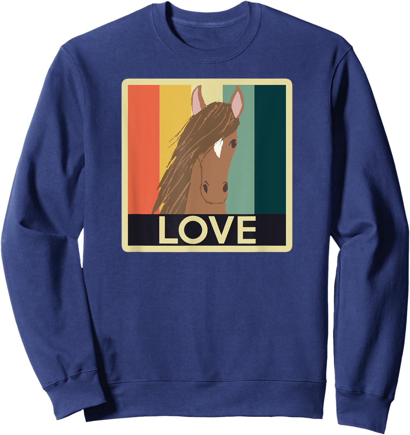 Beautiful Bay Horse Sweatshirt - Sweatshirt | Navy