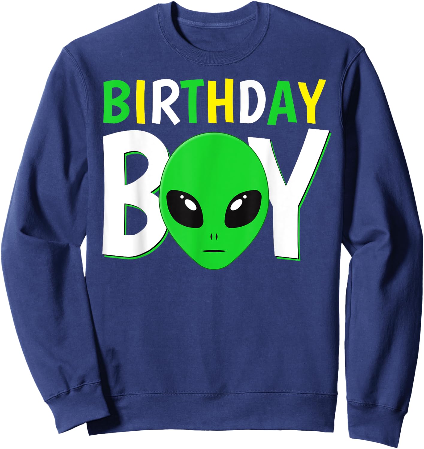 Cute Alien Birthday Boy Sweatshirt - Sweatshirt | Navy