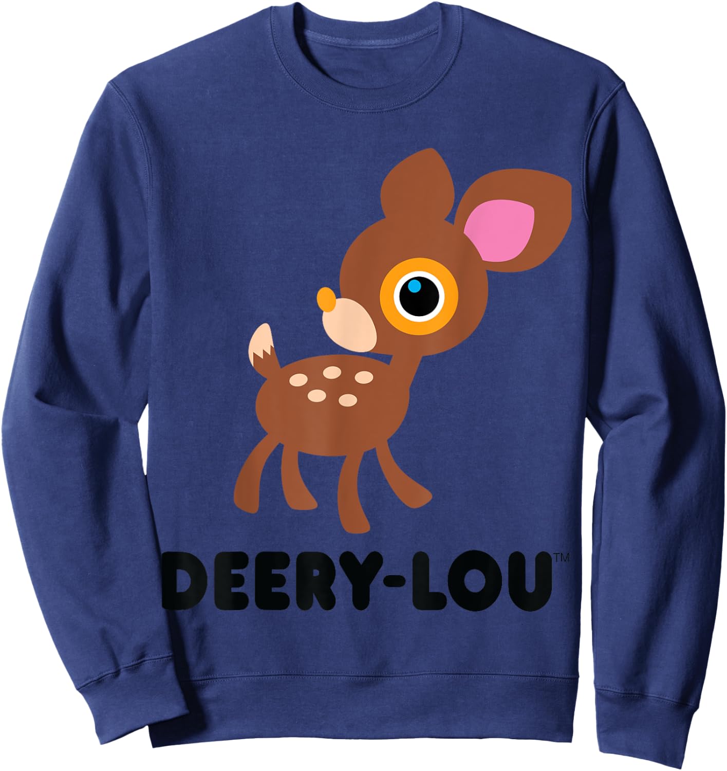 Deery-Lou Character Front and Back Sweatshirt - Sweatshirt | Navy