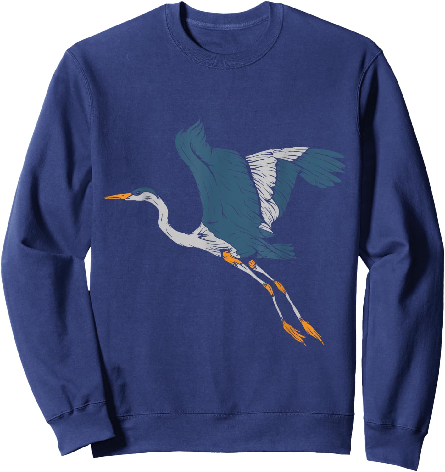 Great Blue Heron Taking Flight Sweatshirt - Sweatshirt | Navy