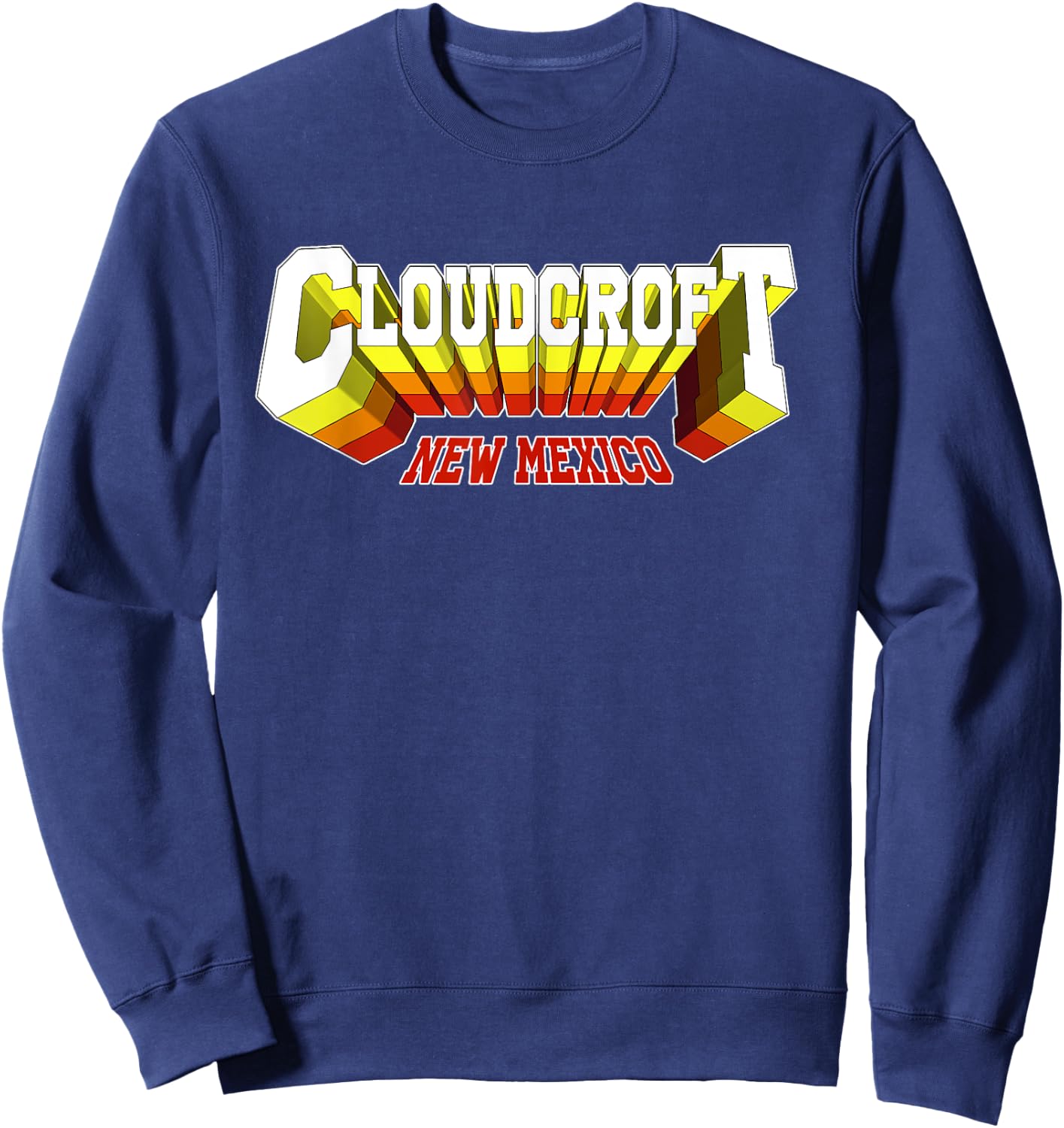 Retro Cloudcroft City NM New Mexico Sweatshirt - Sweatshirt | Navy
