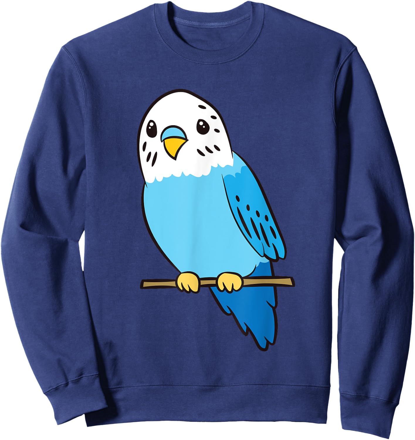 Budgie Bird Parakeet Cute Parakeet Blue Sweatshirt - Sweatshirt | Navy