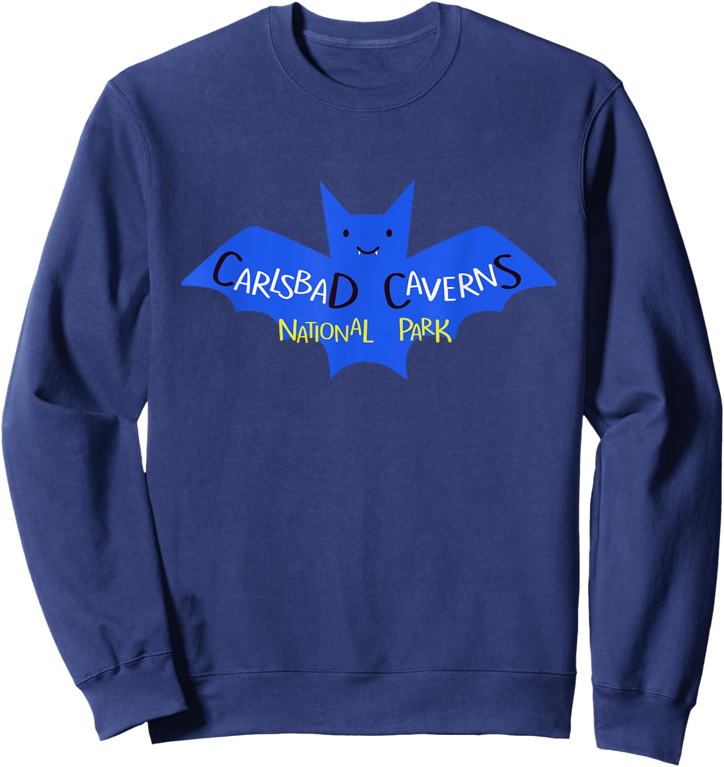 New Mexico Carlsbad Caverns Souvenir With A Cute Bat Sweatshirt - Sweatshirt | Navy