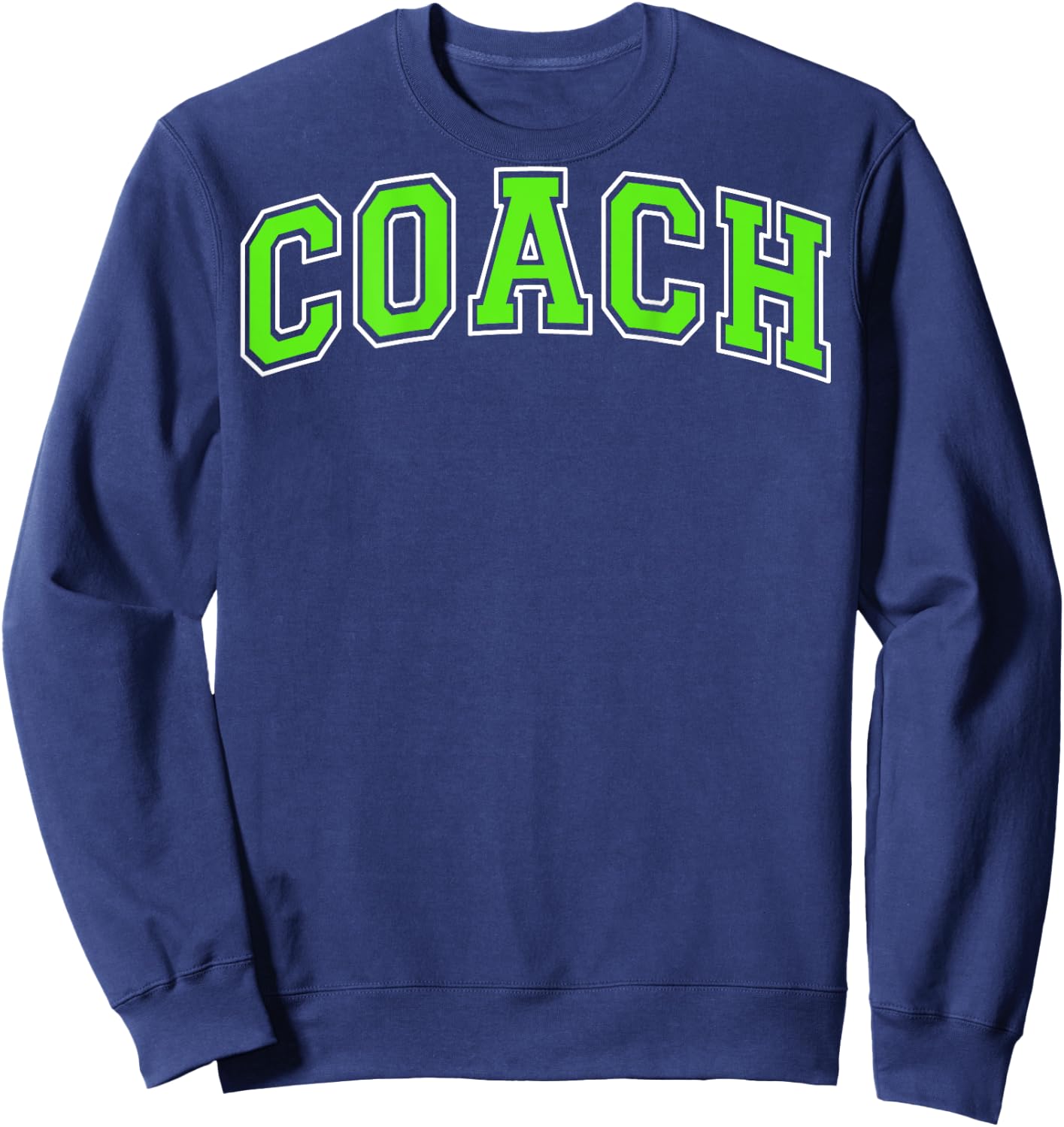 Coach Sports Trainer Vintage Lime Green White on the back Sweatshirt - Sweatshirt | Navy