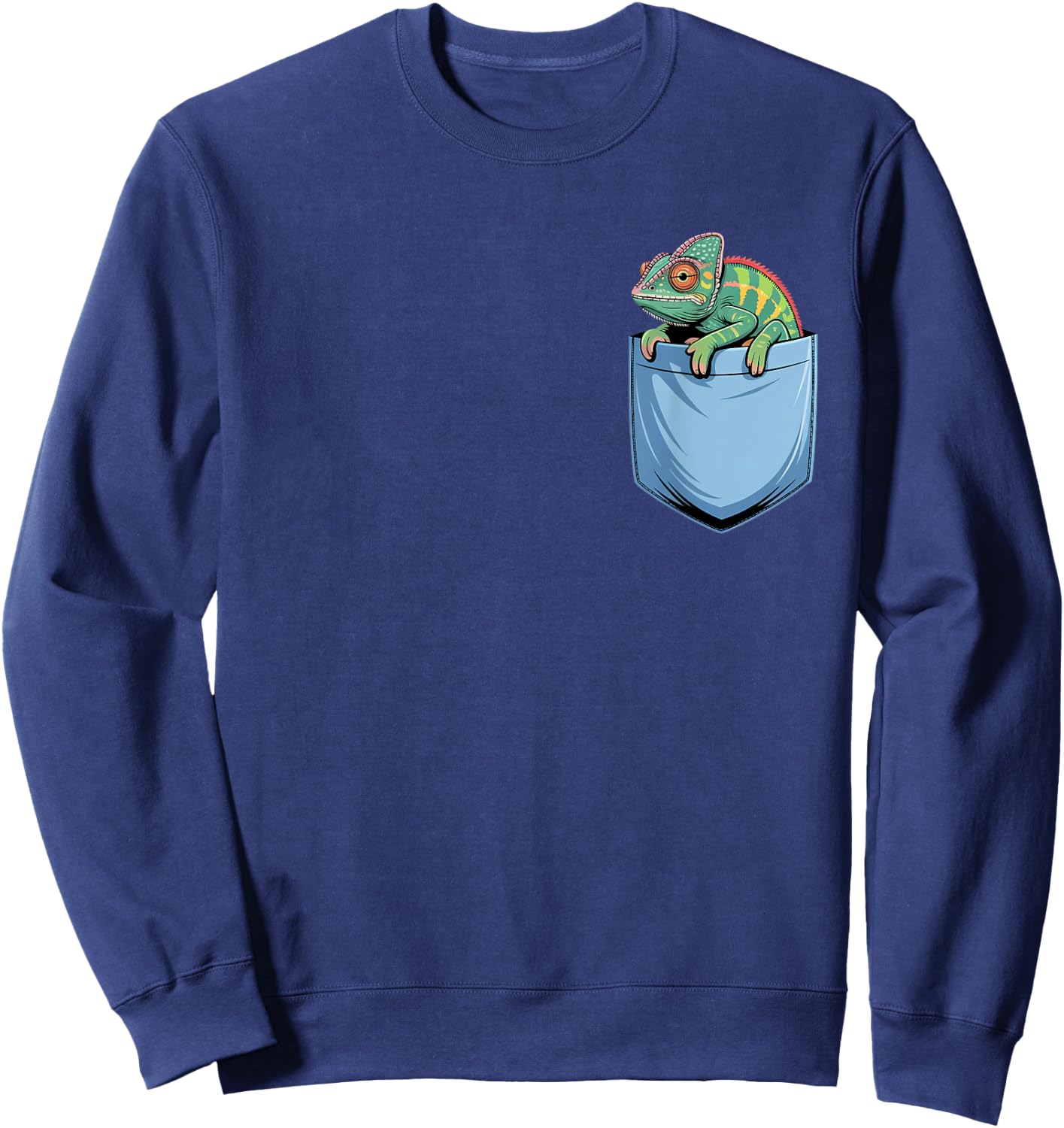Cute Pocket Chameleon Lizard Lovers Herpetologist Sweatshirt - Sweatshirt | Navy