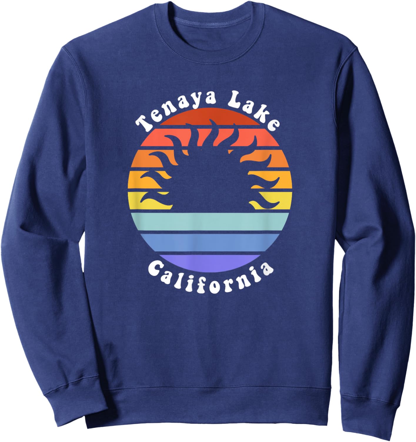 Tenaya Lake Lake California CA Sunrise Vacation Souvenir Sweatshirt - Sweatshirt | Navy