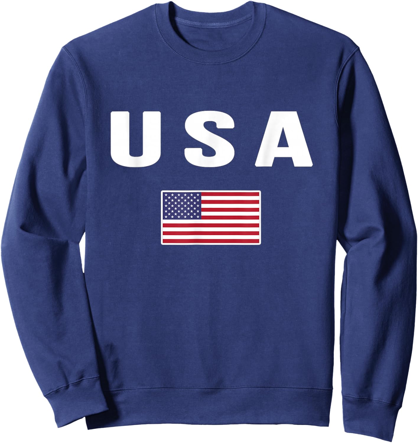 USA Flag Red White Blue Patriotic Design Women Kids Sweatshirt - Sweatshirt | Navy