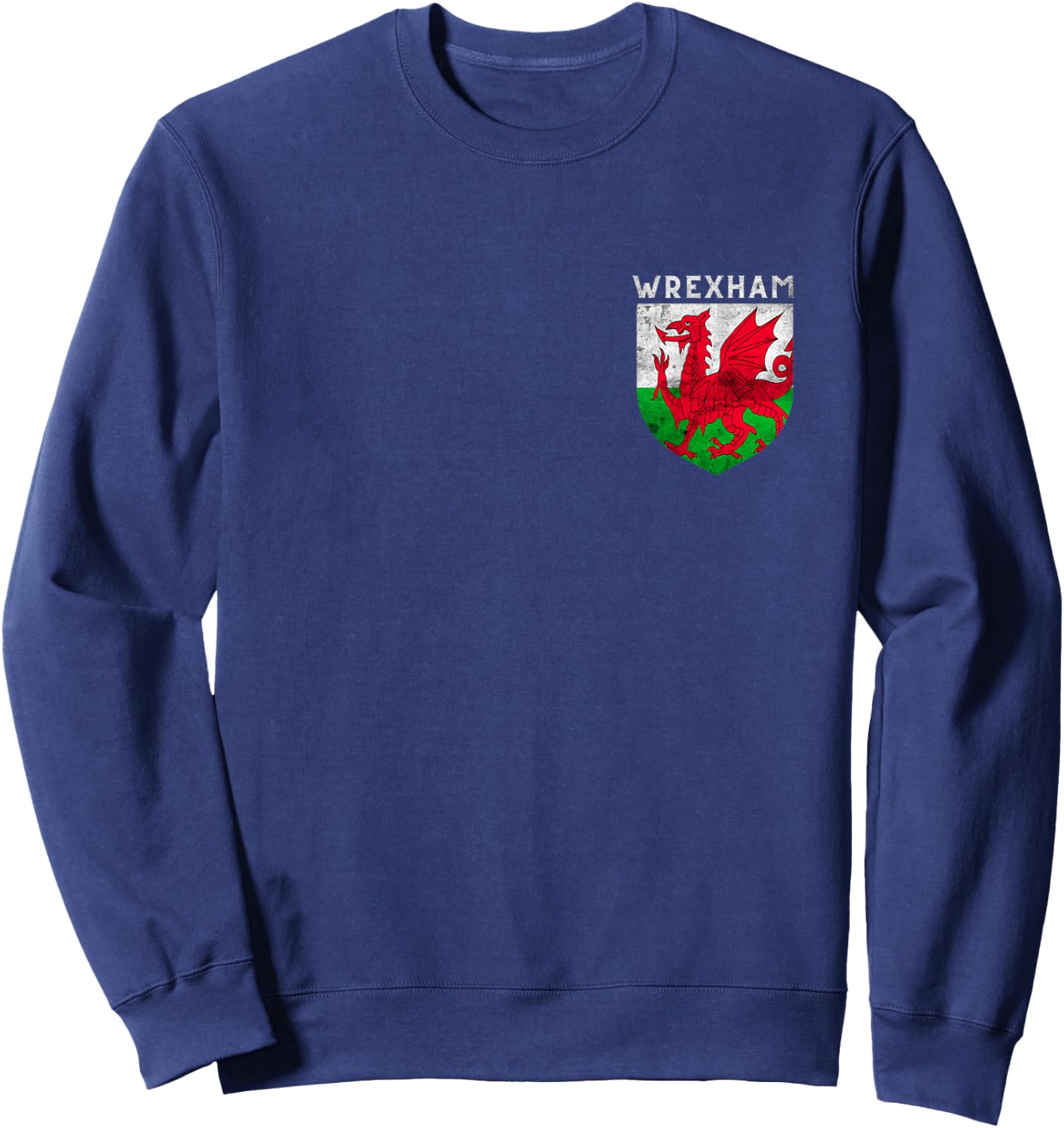 Wrexham Gifts Wales Welsh Flag Dragon Apparel Souvenirs Sweatshirt - Sweatshirt | Navy