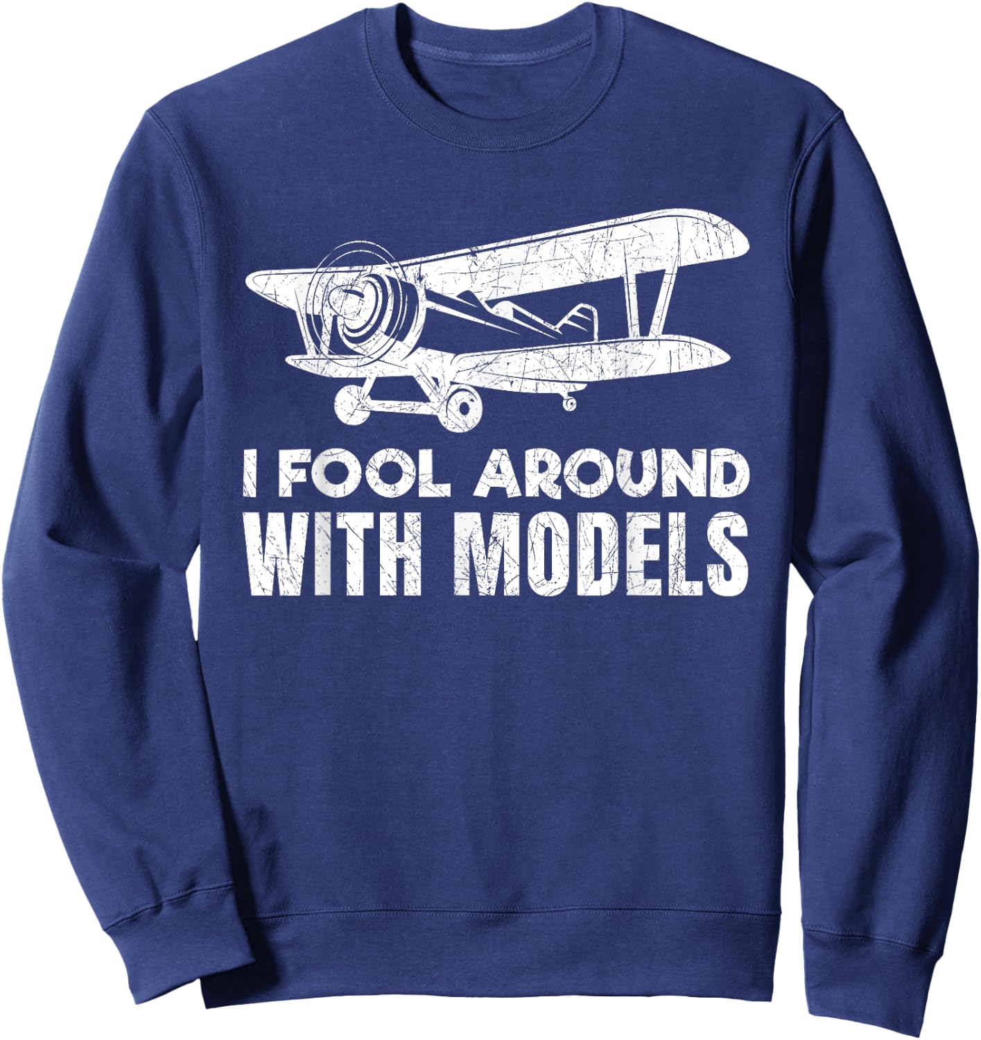 Funny RC Model Airplane Prop Plane Pilot Gift Sweatshirt - Sweatshirt | Navy