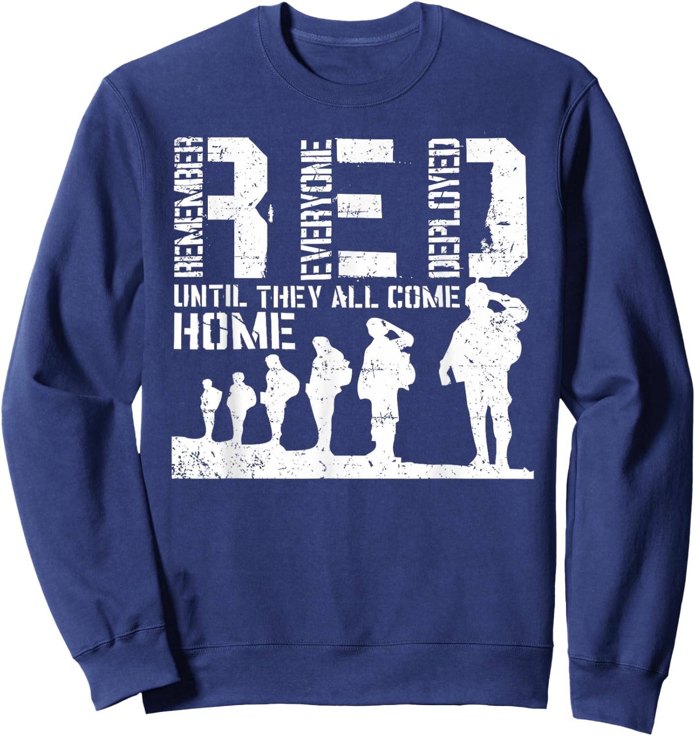 Red Friday Military Shirts I wear RED on Fridays Mom Women Sweatshirt - Sweatshirt | Navy