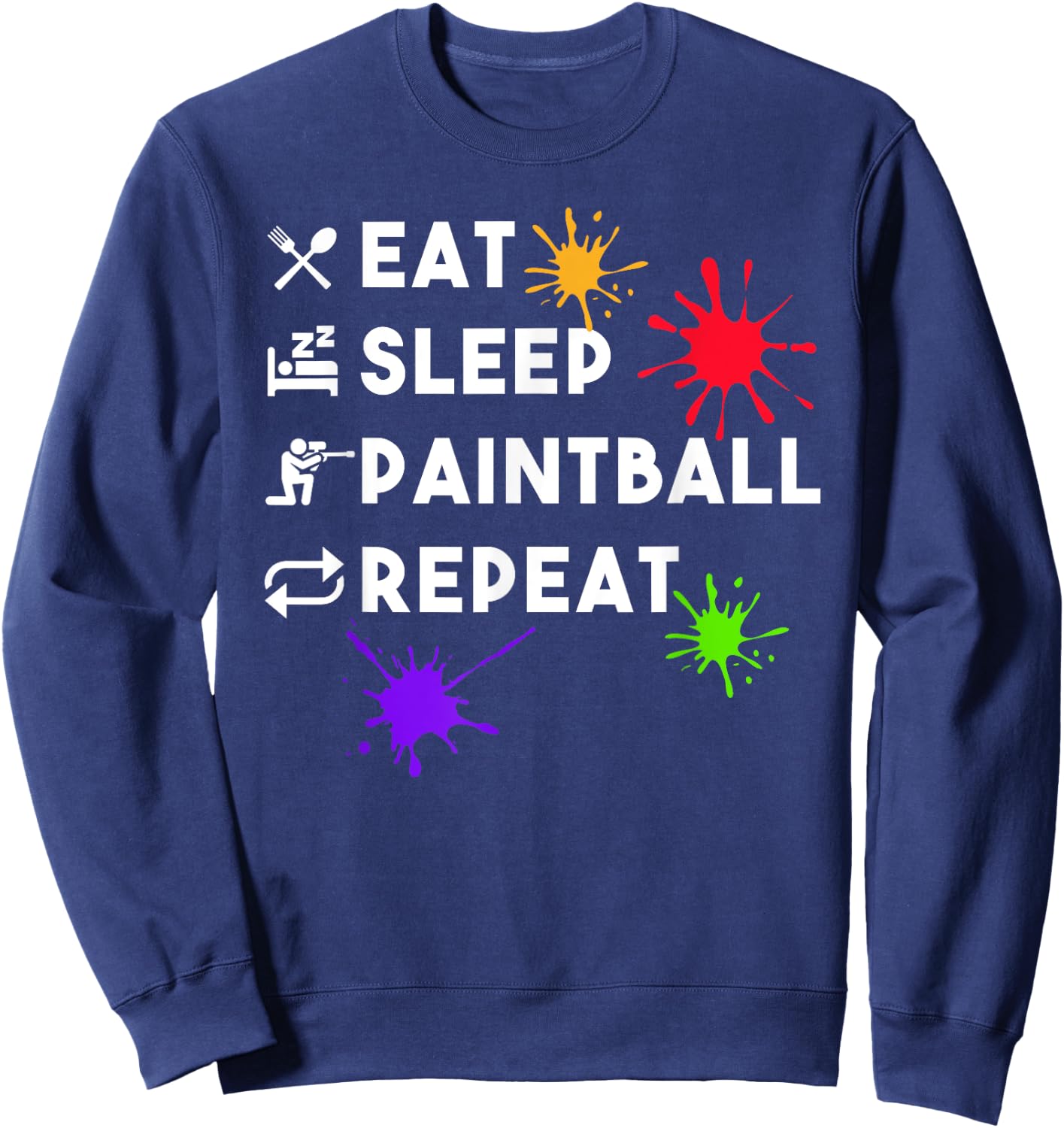 Paintball Art Women Boys Paint Ball Party Paintball Sweatshirt - Sweatshirt | Navy