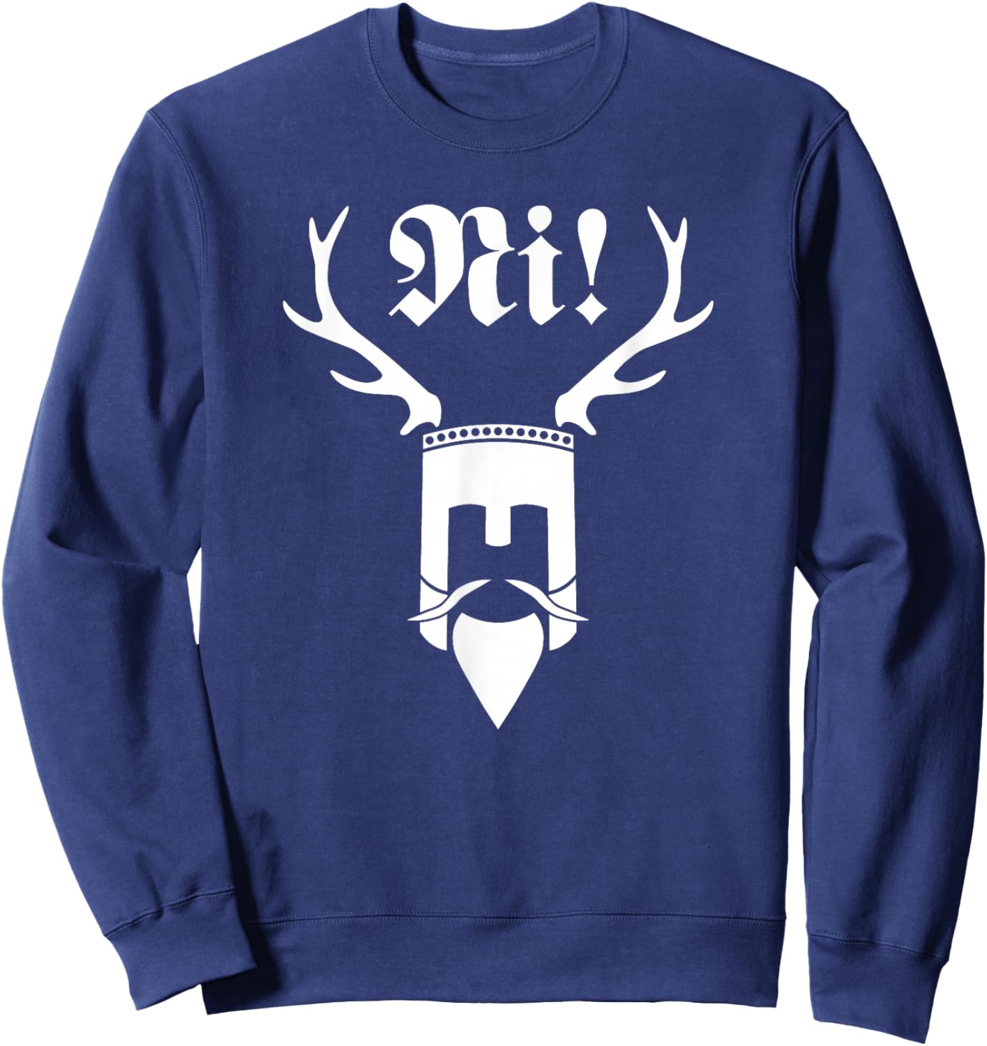 Monty Python Official Ni! Logo Small Sweatshirt - Sweatshirt | Navy
