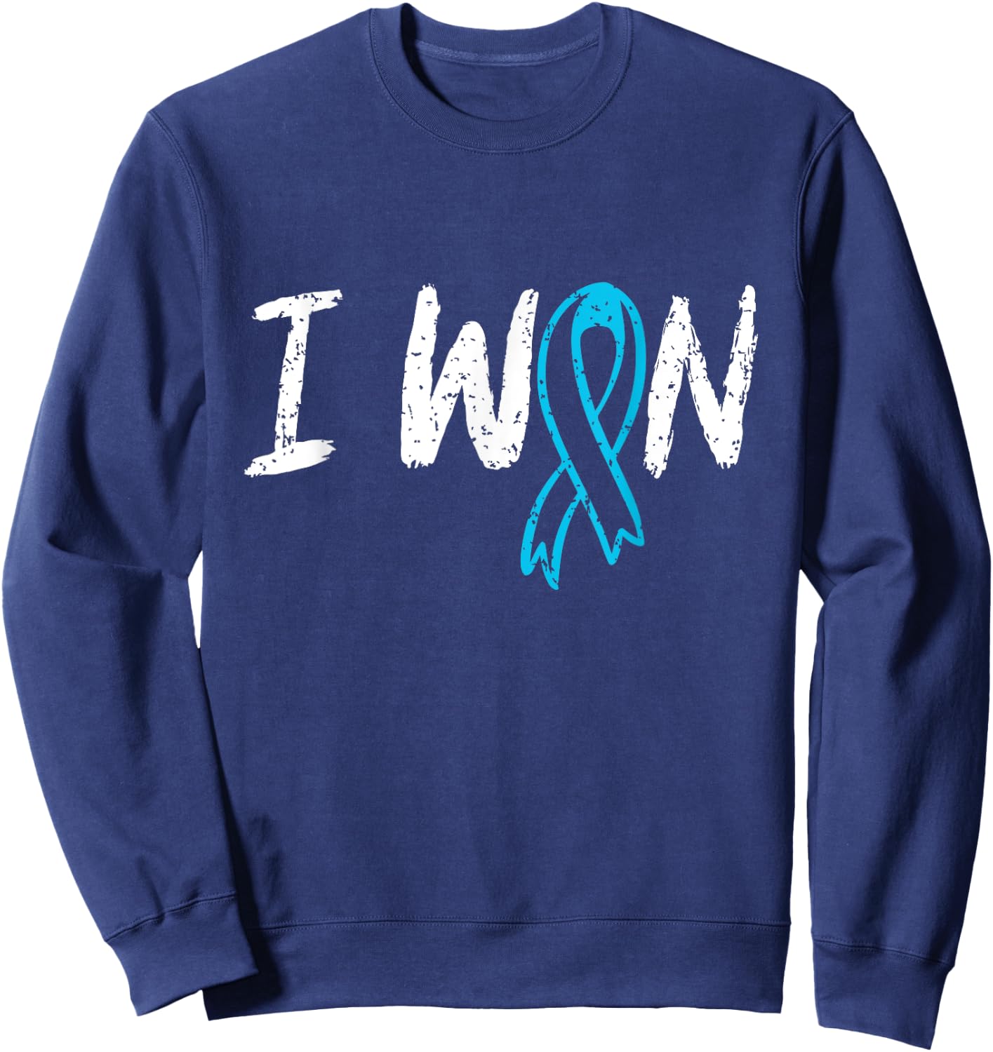 Cancer Warriors co Prostate Cancer Survivor Awareness - Black, -Adults, Small, Short Sleeve Sweatshirt - Sweatshirt | Navy