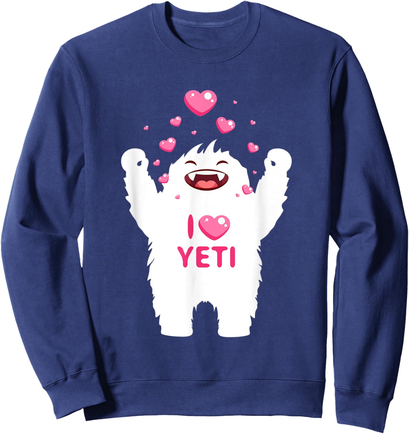 I Heart Yeti Shirt - ALL COLORS Kids Love Sweatshirt - Sweatshirt | Navy