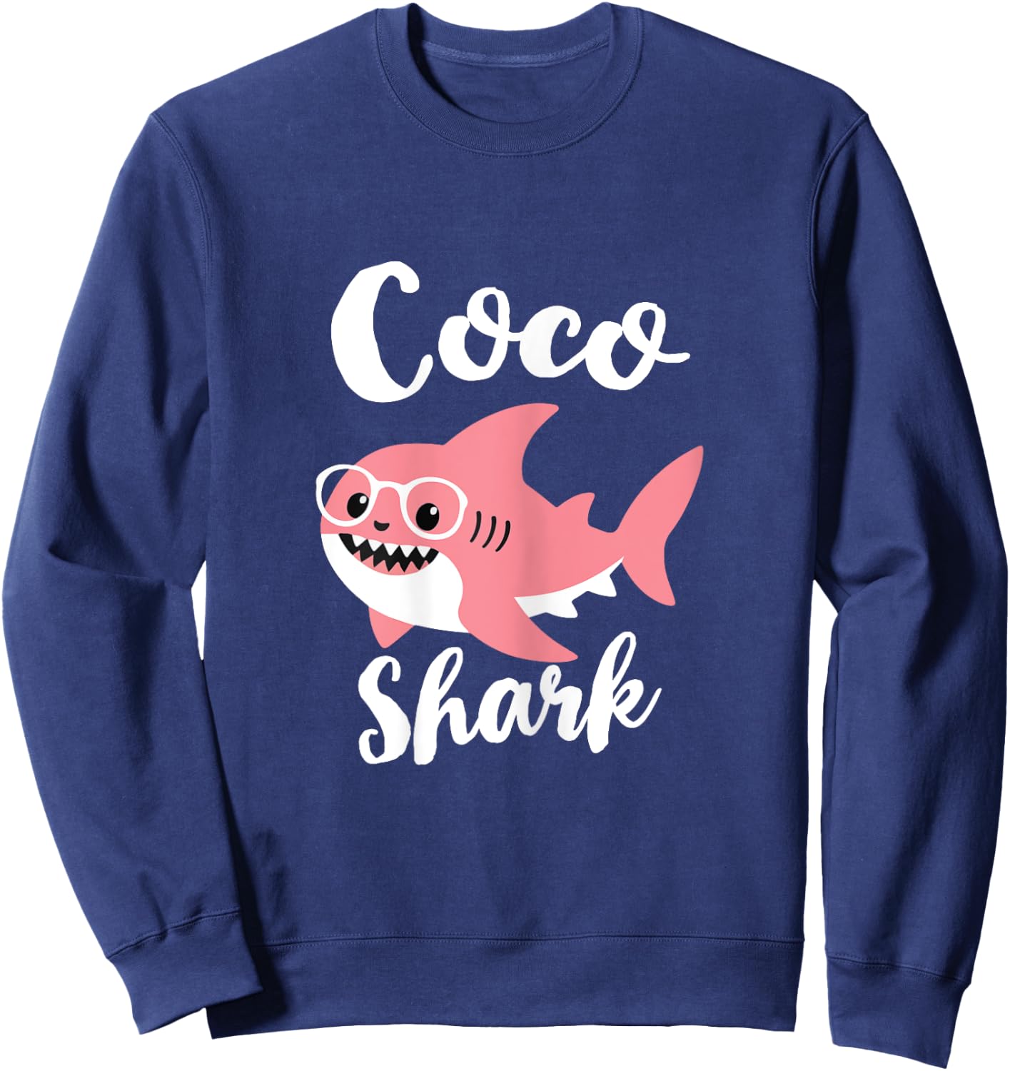Coco Shark Mother's Day Grandma Funny Sweatshirt - Sweatshirt | Navy