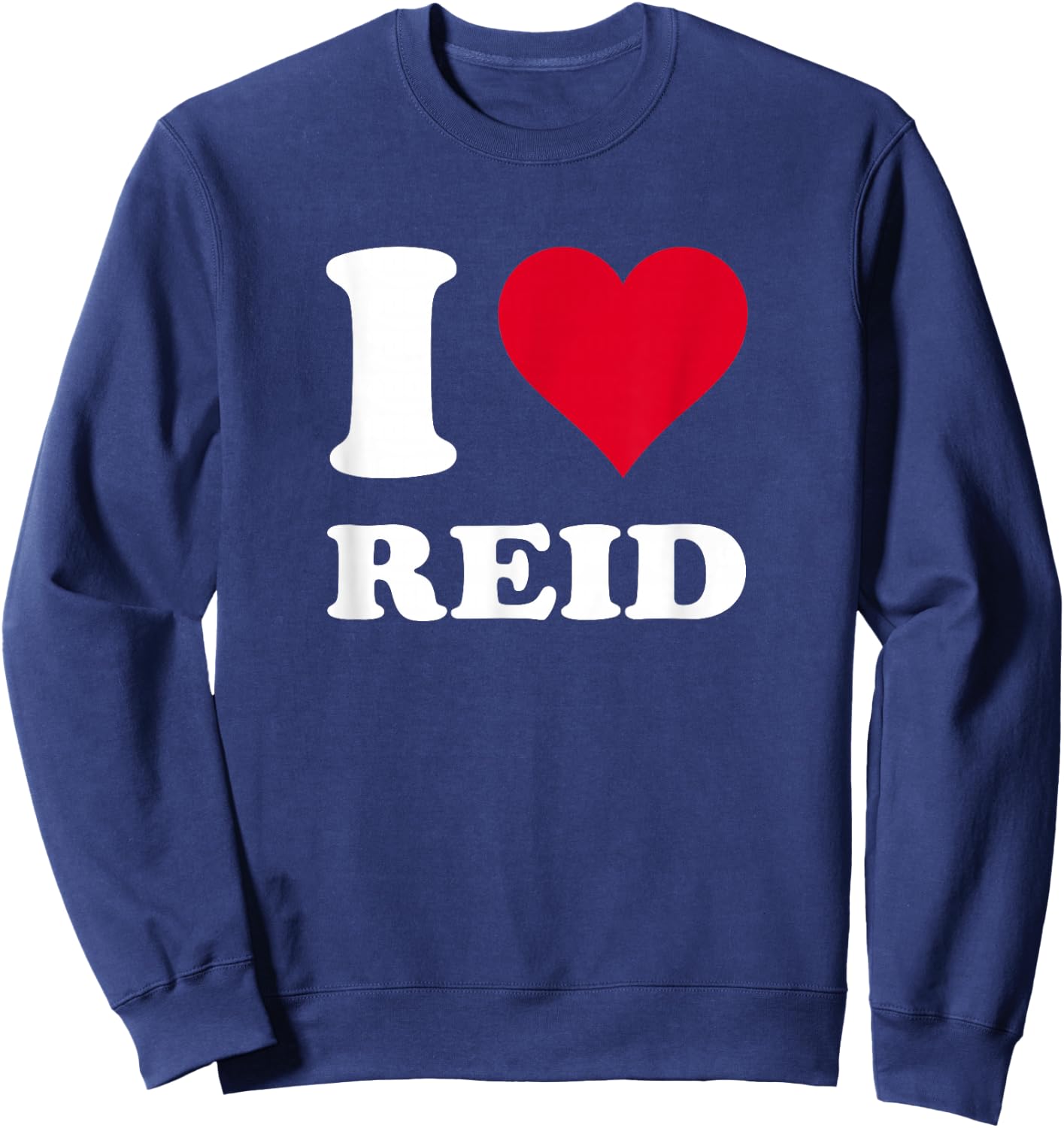 Red Heart I Love Reid Sweatshirt - Sweatshirt | Navy
