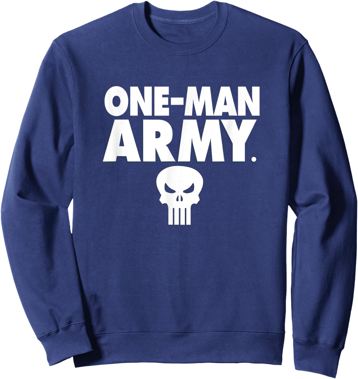 Marvel Punisher One-Man Army Classic Skull Logo Sweatshirt - Sweatshirt | Navy