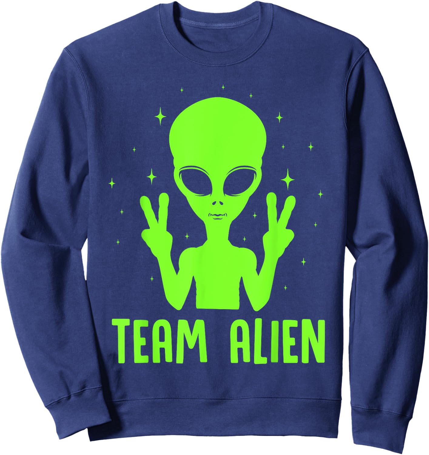 Alien Lover Funny UFO Abduction Team Alien Men Women Kids Sweatshirt - Sweatshirt | Navy